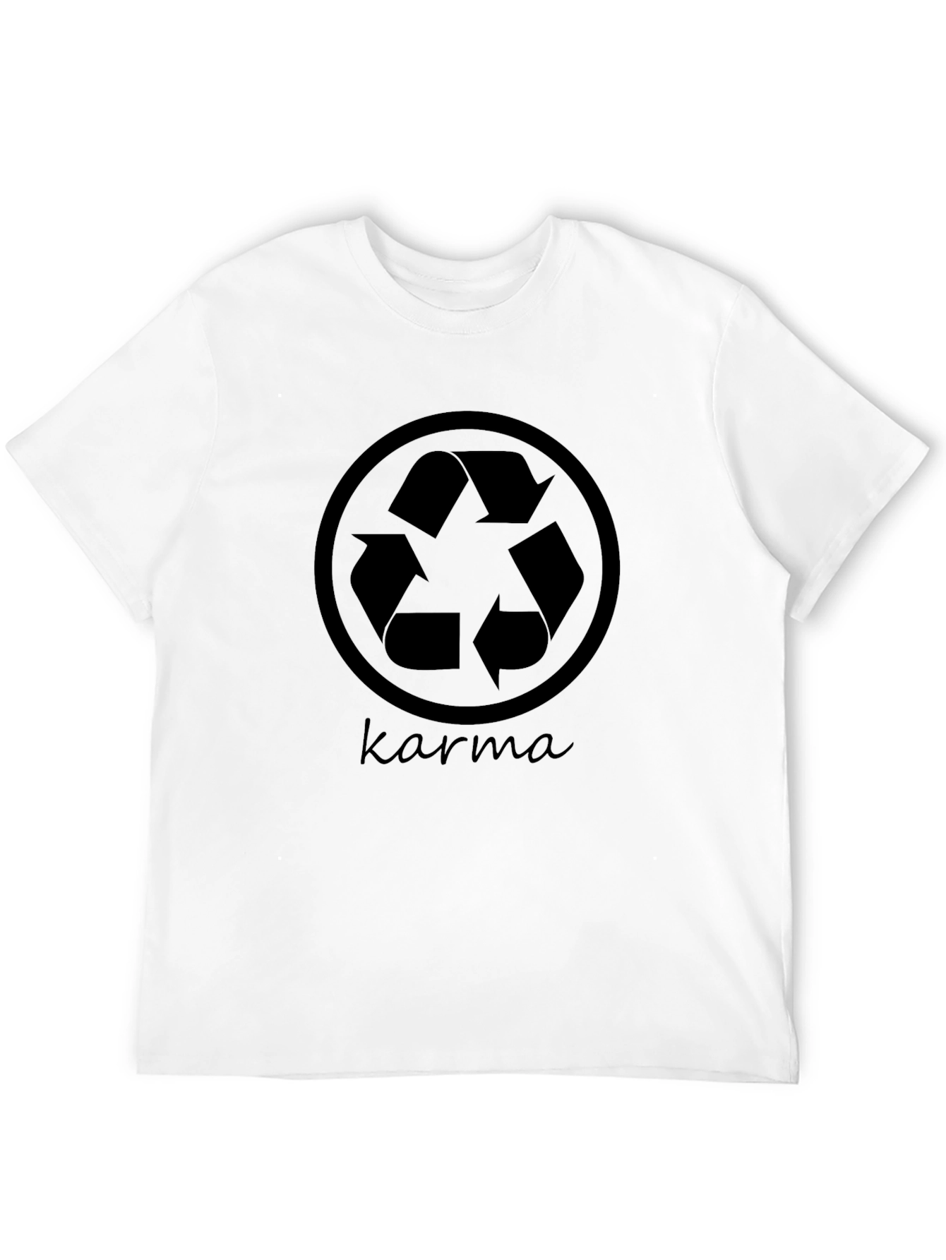 Karma Recycle Graphic Black T-Shirt
