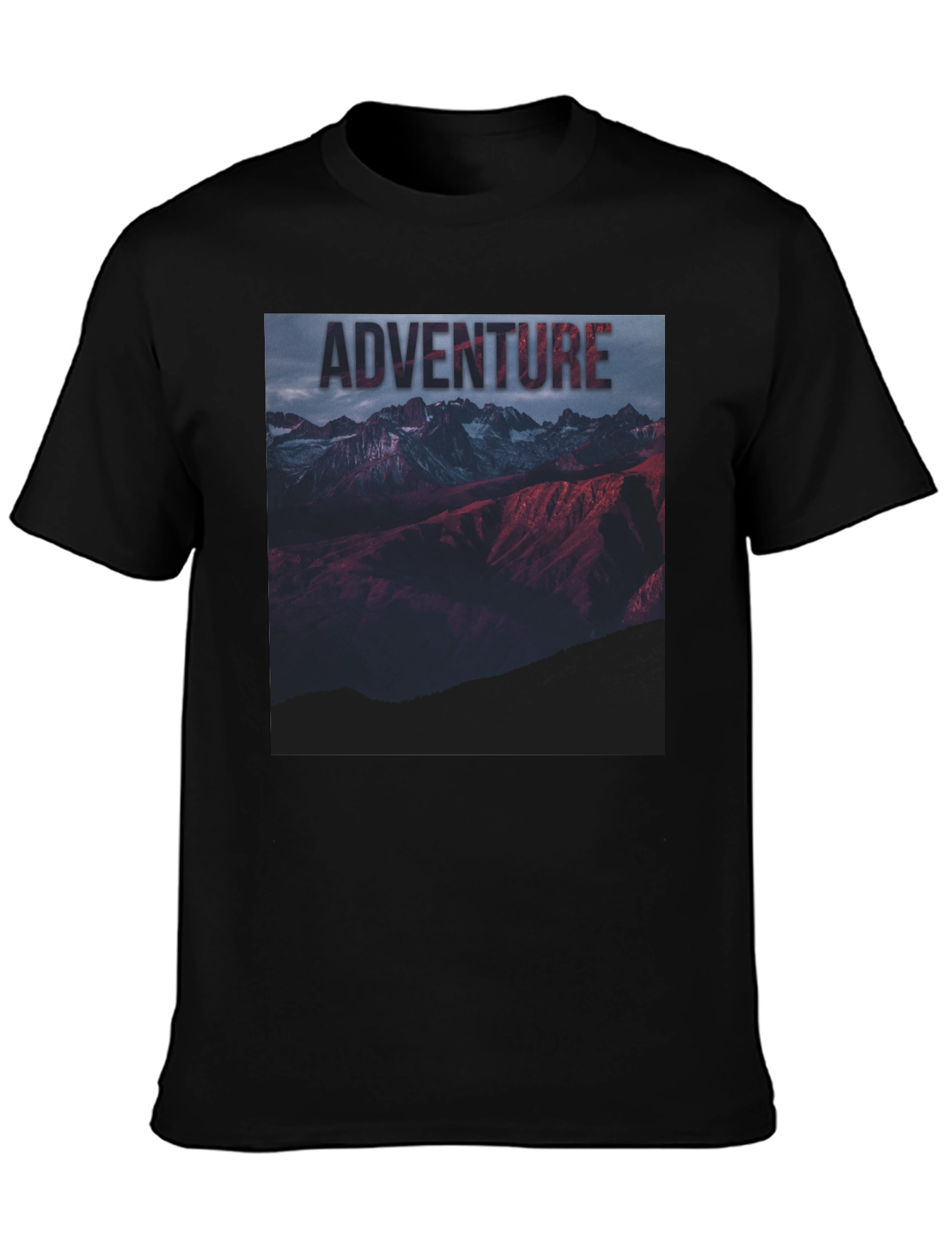 Adventure Mountain Graphic Tee - Black Unisex T-Shirt