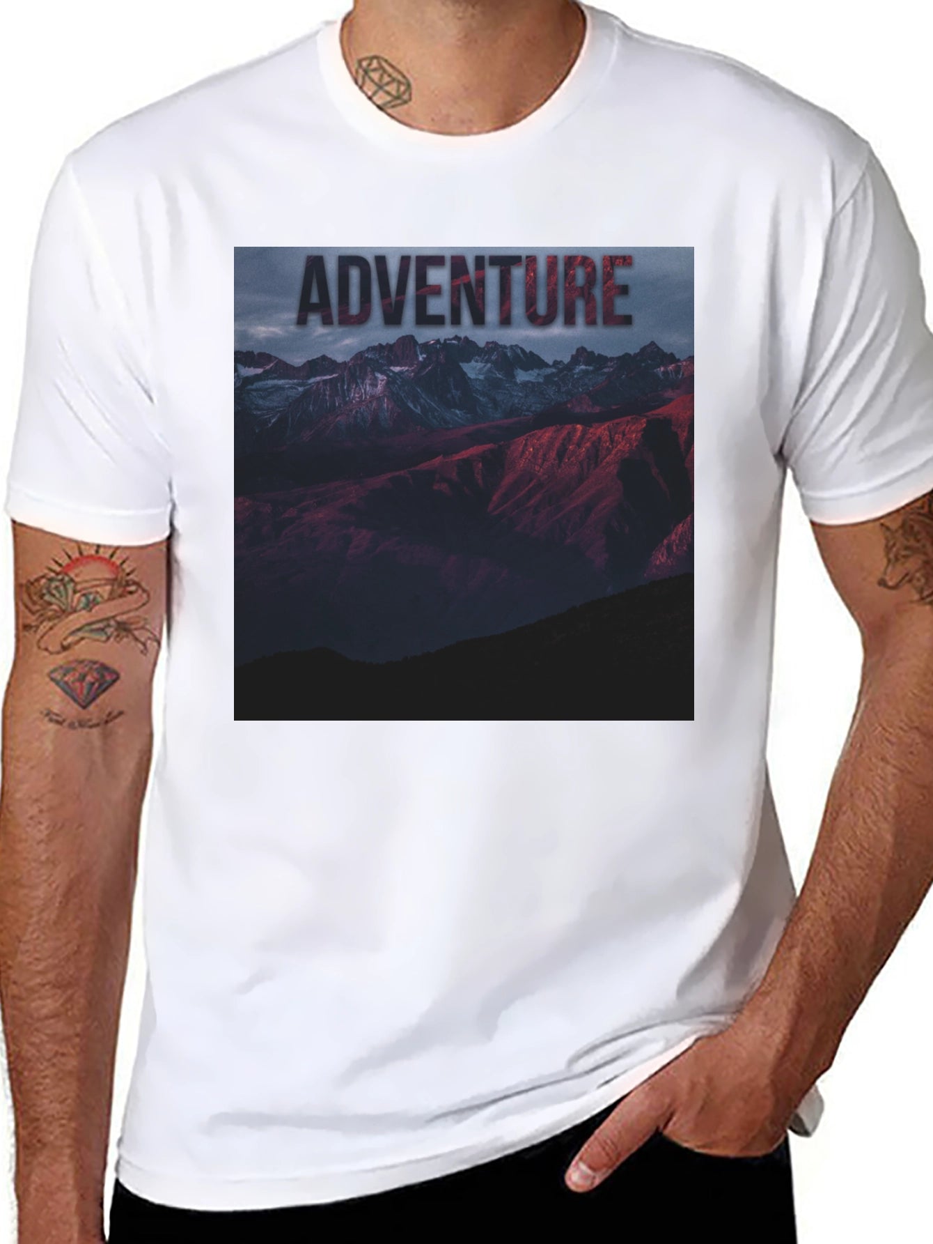 Adventure Mountain Graphic Tee - Black Unisex T-Shirt