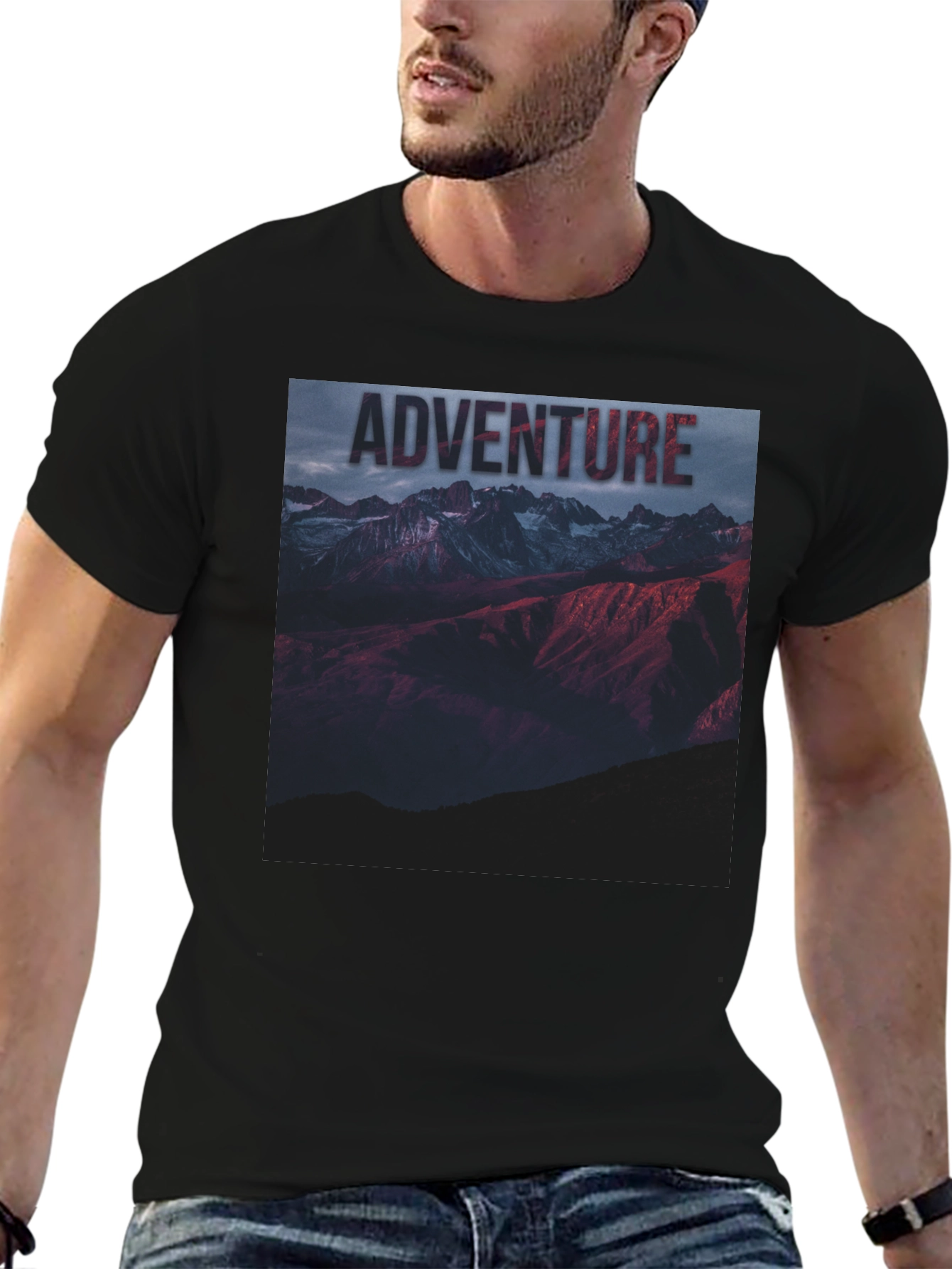 Adventure Mountain Graphic Tee - Black Unisex T-Shirt