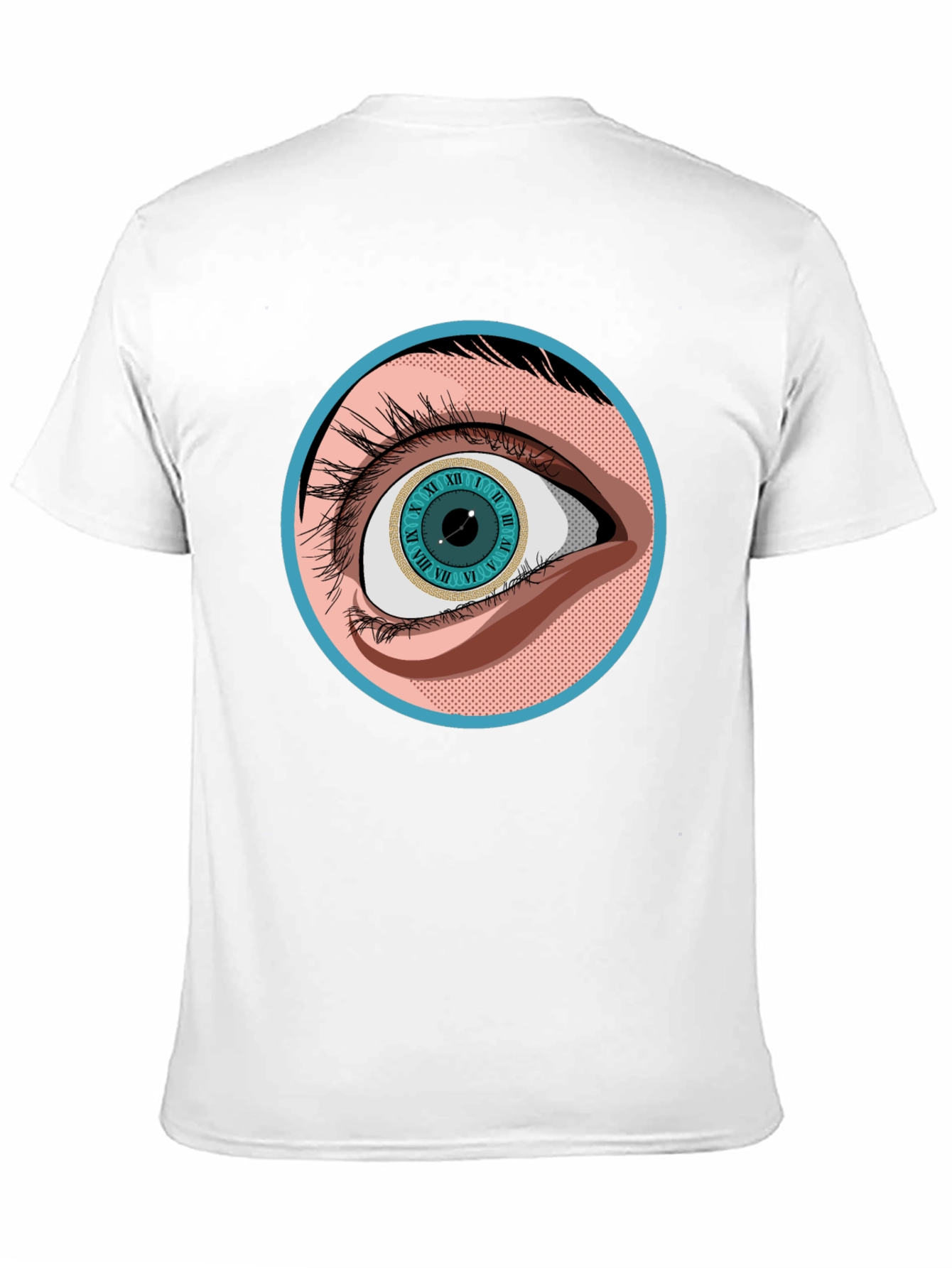 Surreal Eye Clock Graphic Tee - Unisex Black T-Shirt