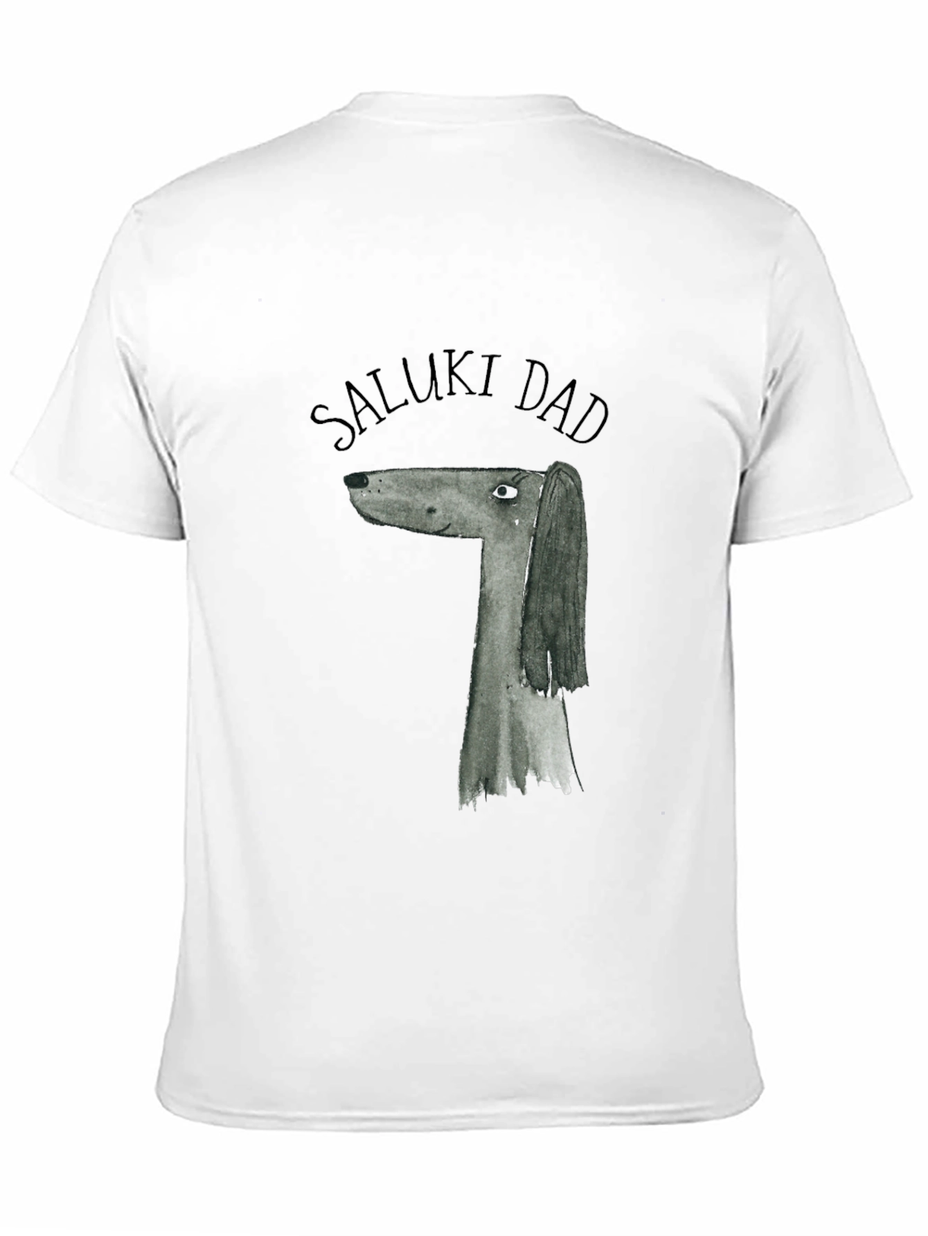 Saluki Dad Graphic Tee - Black Cotton T-Shirt