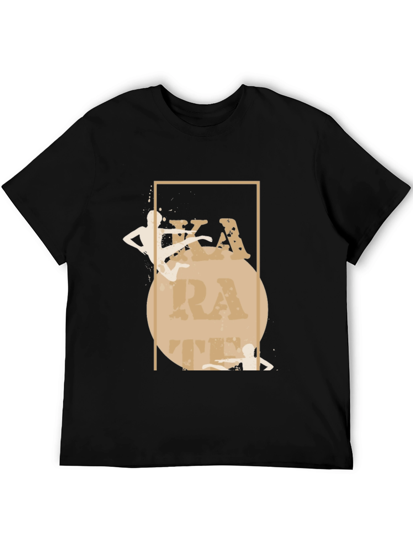 Karate Graphic Print Black T-Shirt