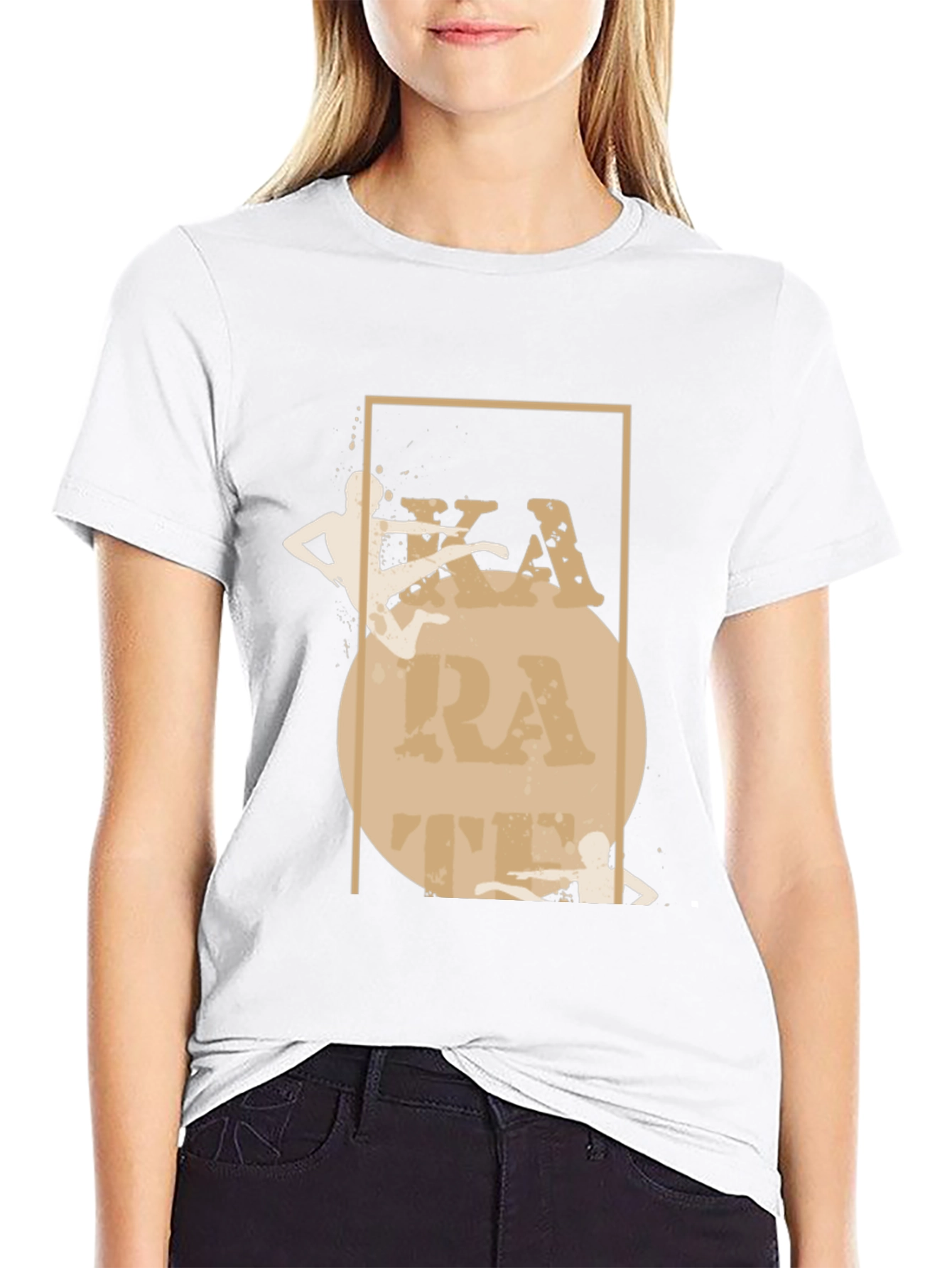 Karate Graphic Print Black T-Shirt