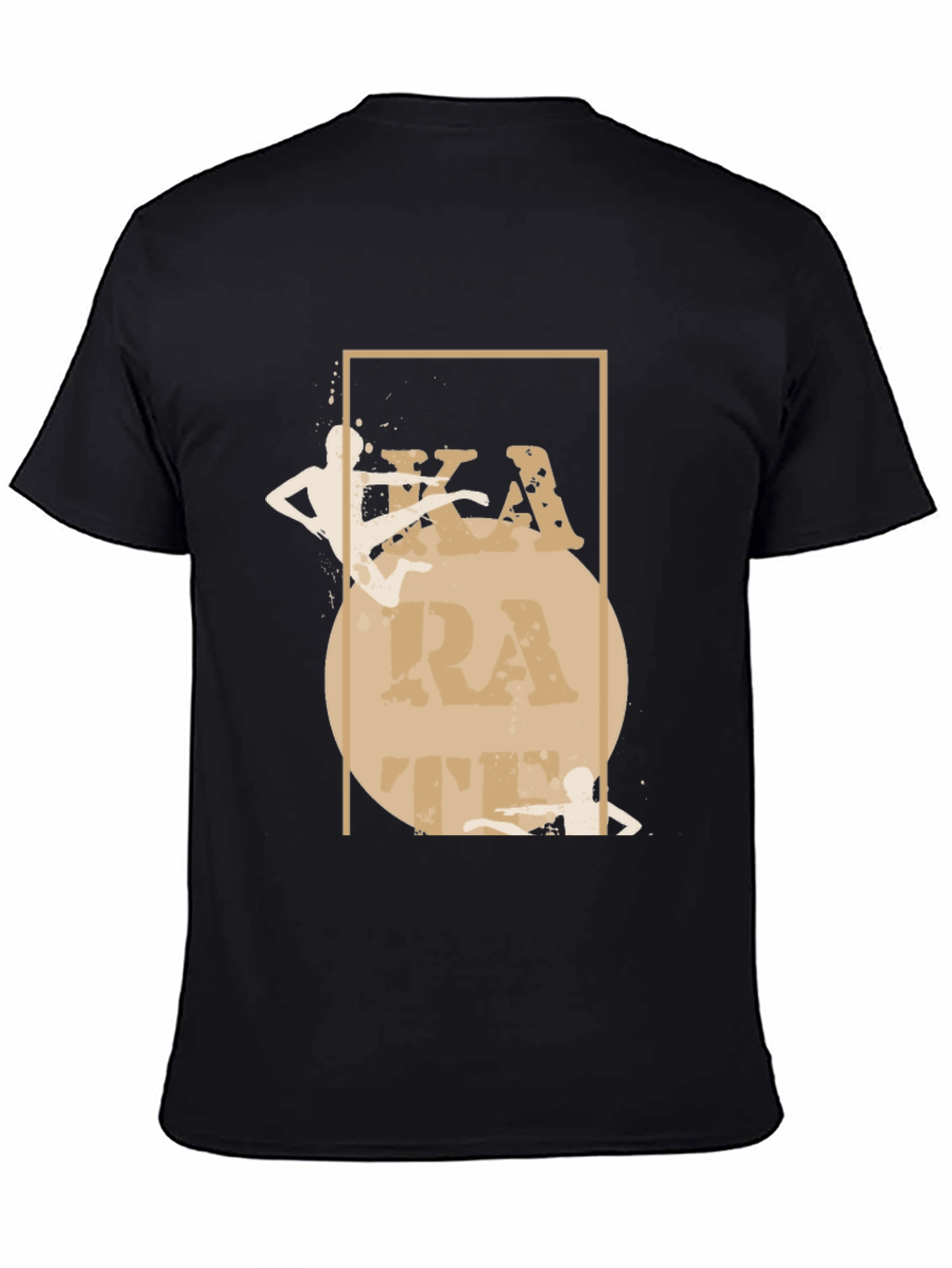 Karate Graphic Print Black T-Shirt