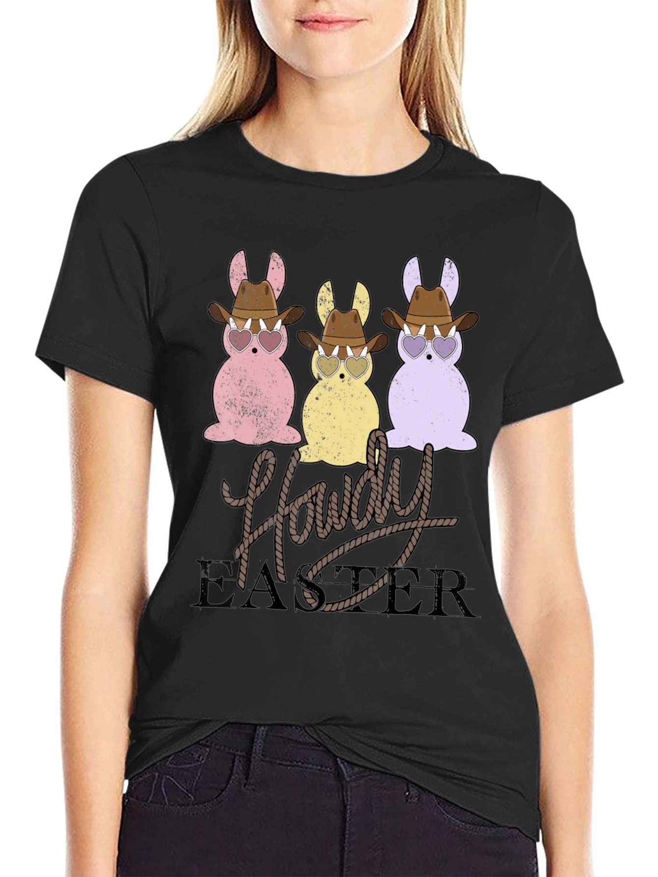 Howdy Easter Bunny Graphic T-Shirt
