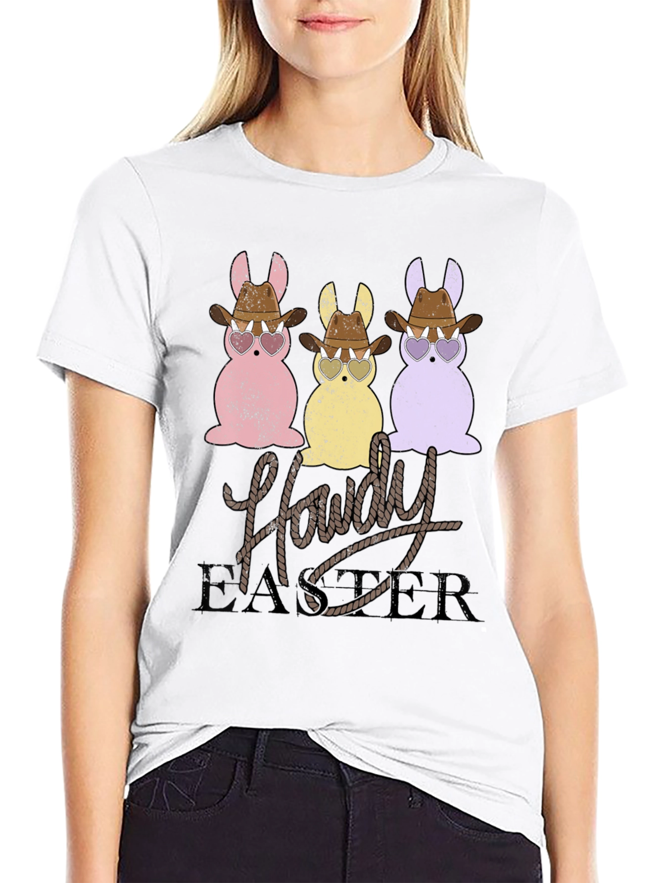 Howdy Easter Bunny Graphic T-Shirt