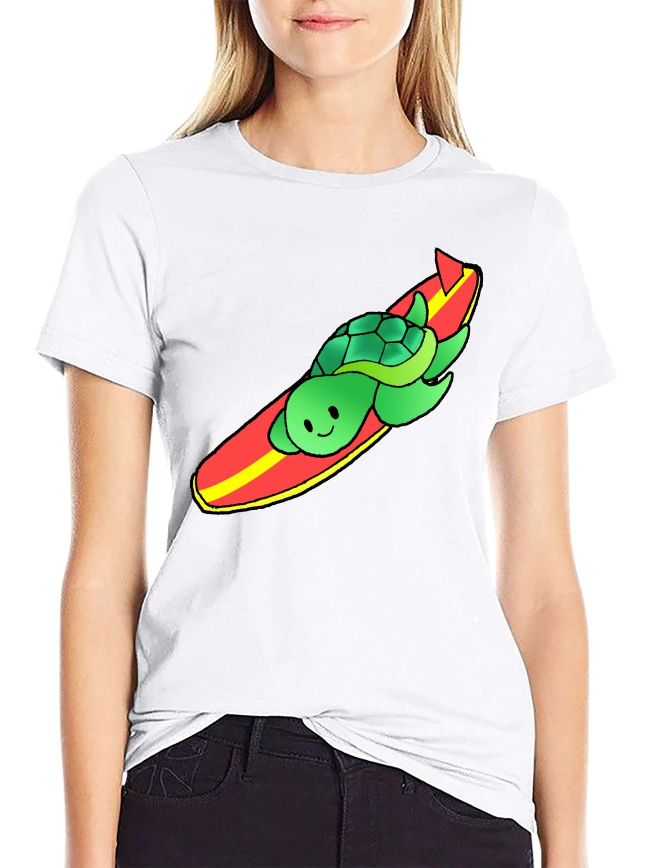 Surfing Turtle Graphic Tee - Cool Summer Vibes