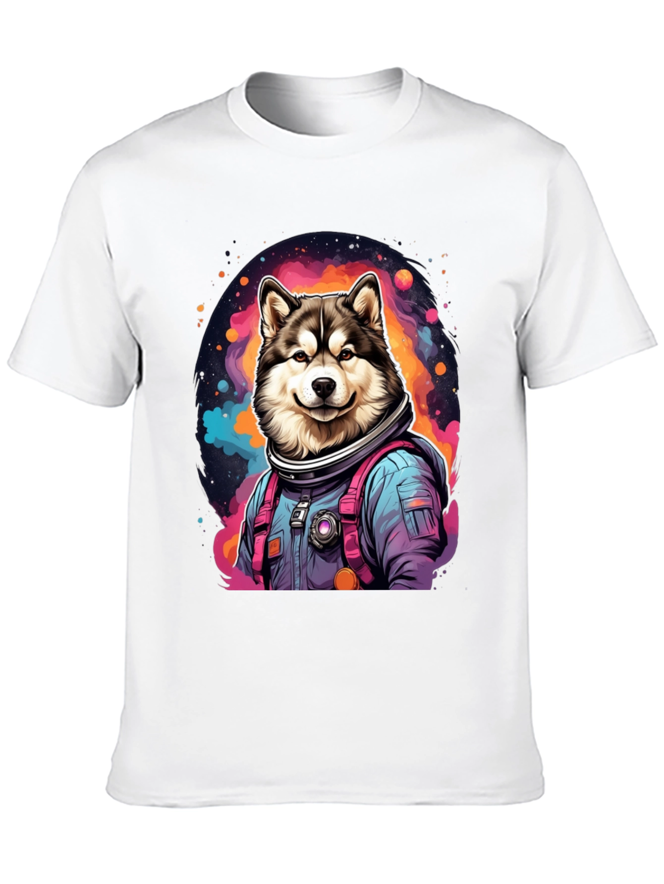 Husky Astronaut T-Shirt - Galaxy Dog Tee