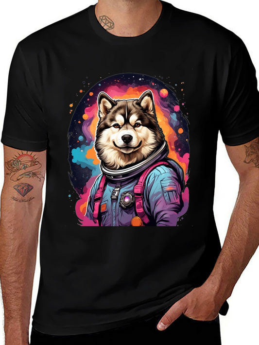 Husky Astronaut T-Shirt - Galaxy Dog Tee