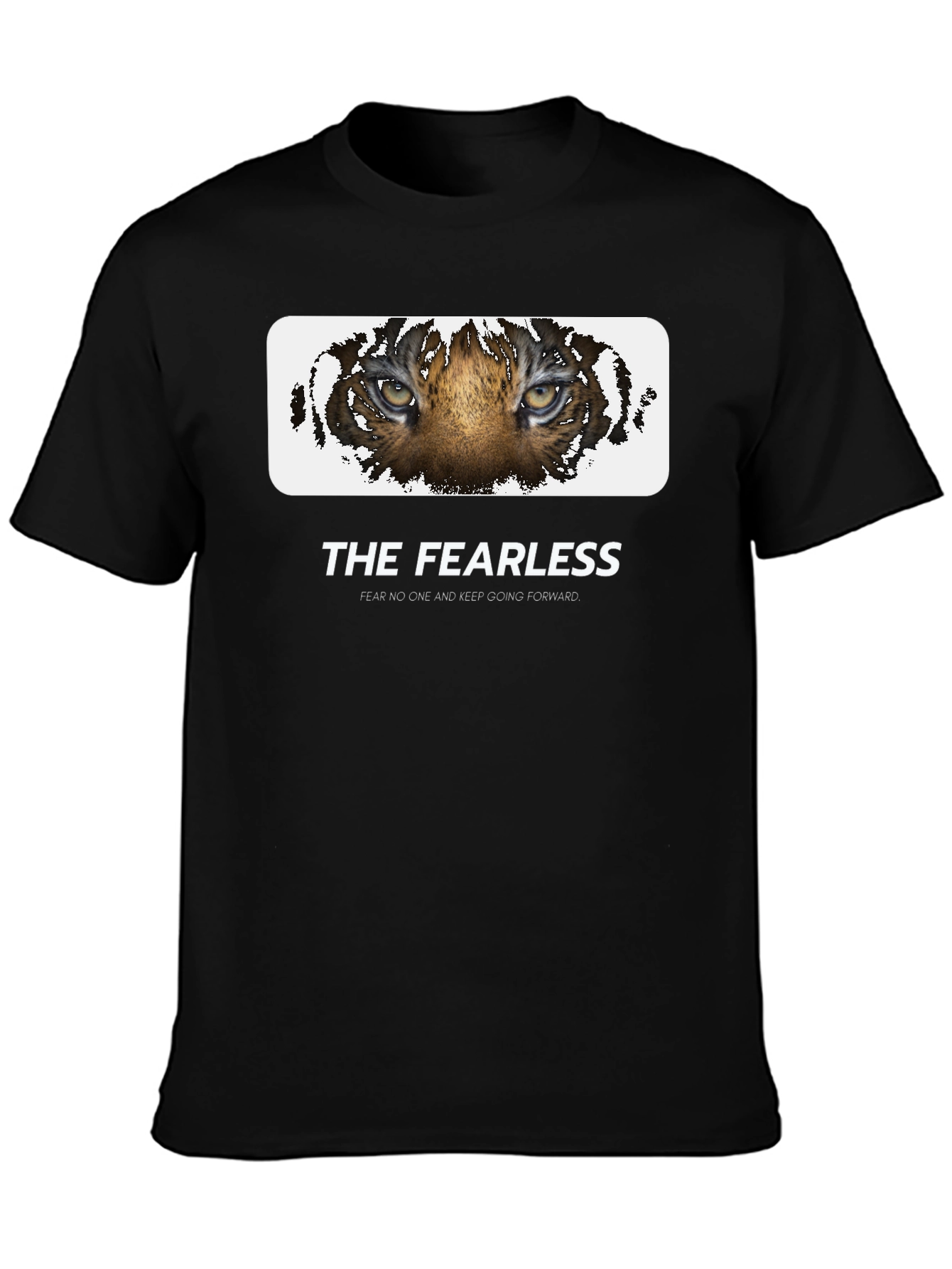 The Fearless Tiger Graphic Tee - Black Cotton
