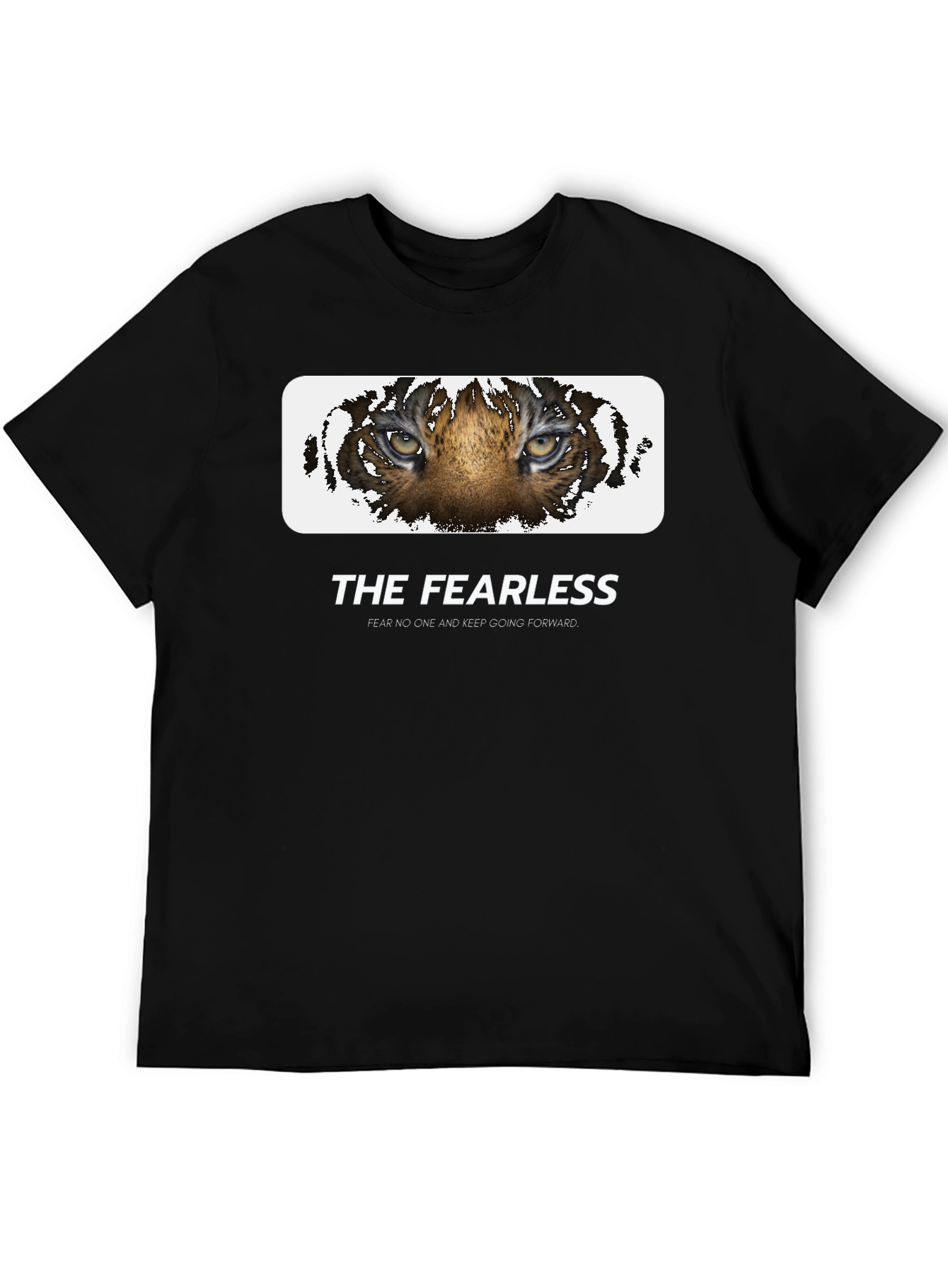 The Fearless Tiger Graphic Tee - Black Cotton