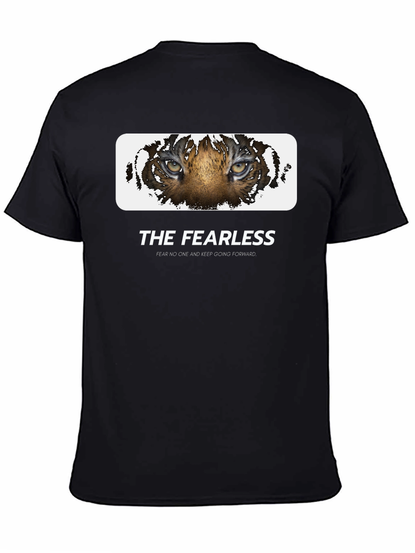 The Fearless Tiger Graphic Tee - Black Cotton