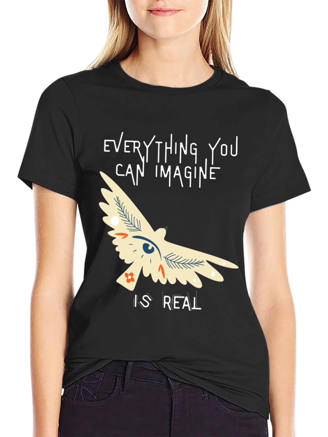 Imagine is Real T-Shirt - Black