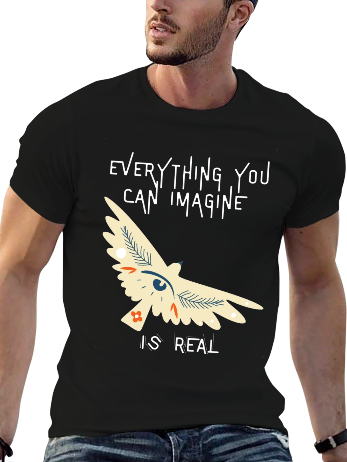 Imagine is Real T-Shirt - Black