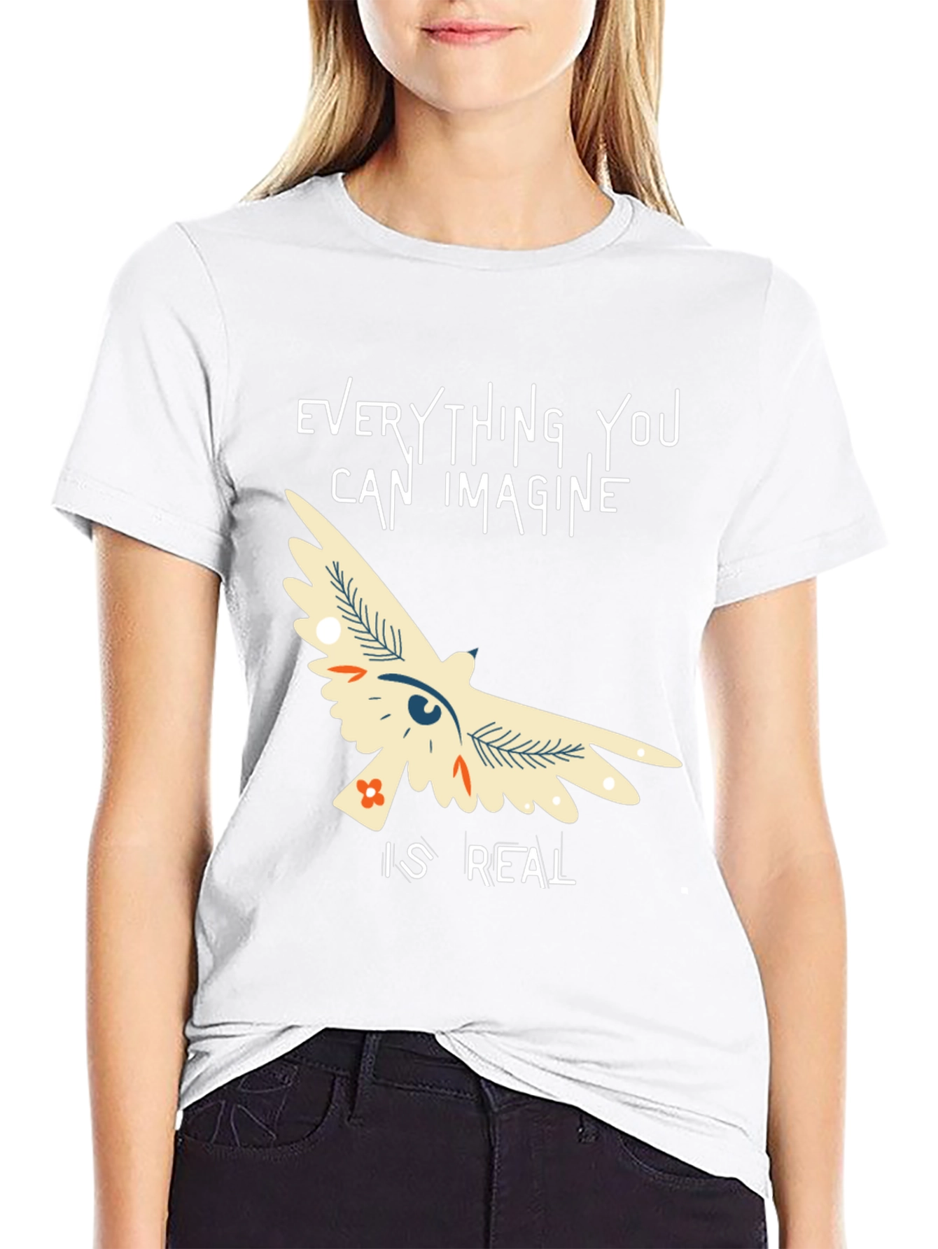 Imagine is Real T-Shirt - Black