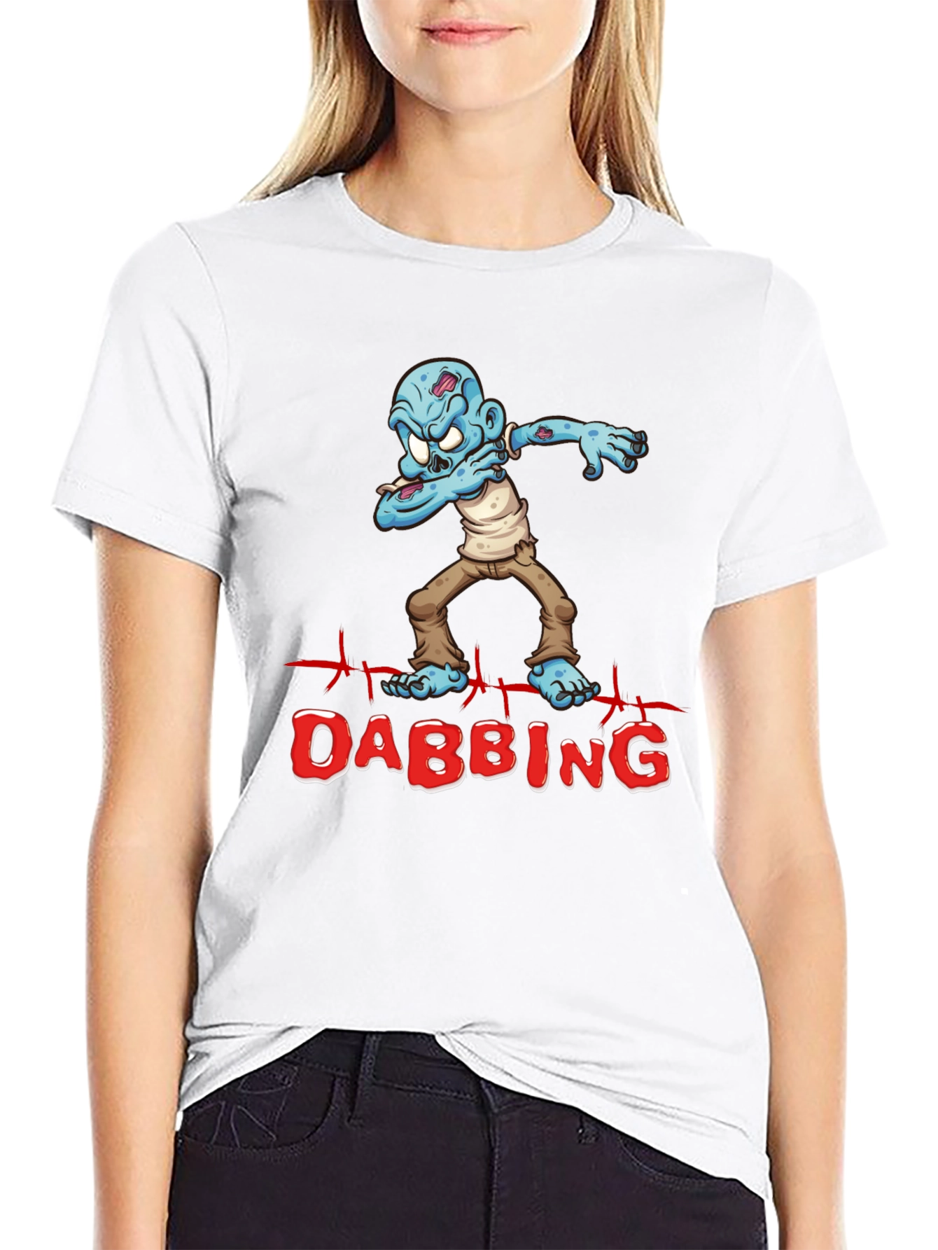 Zombie Dabbing Graphic Tee - Halloween Party Shirt