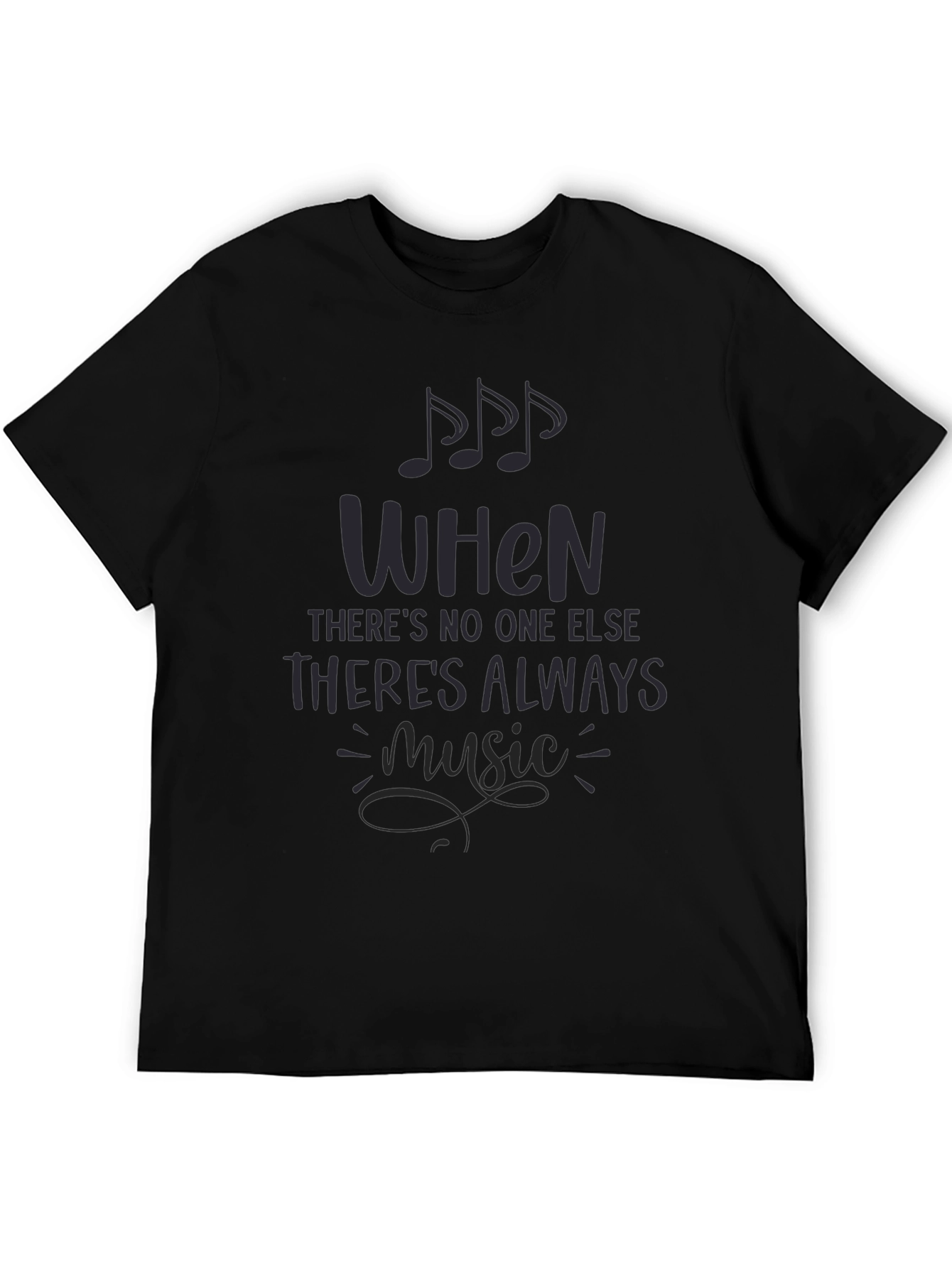 Music Always Black Tee - Comfort Fit
