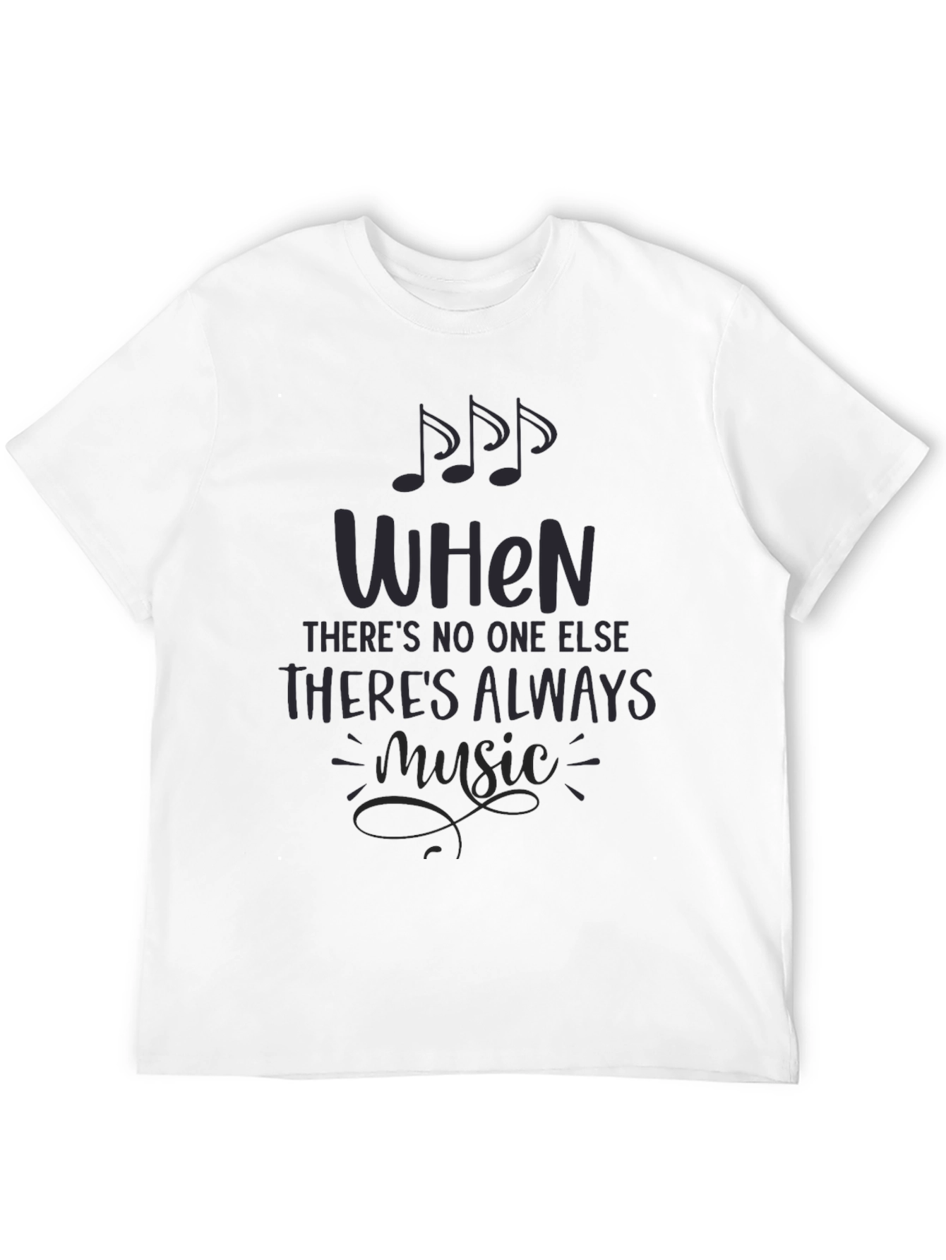 Music Always Black Tee - Comfort Fit