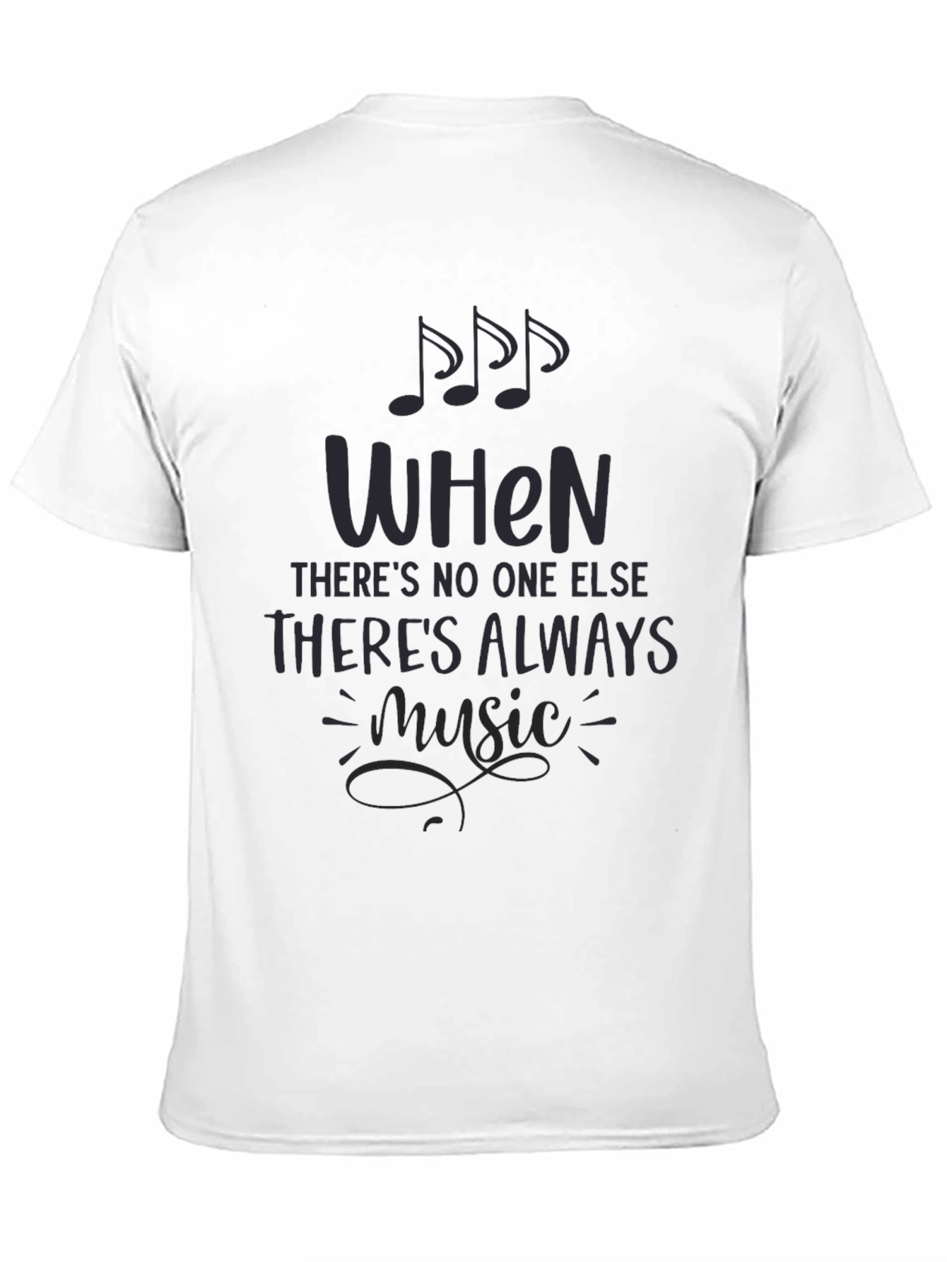 Music Always Black Tee - Comfort Fit