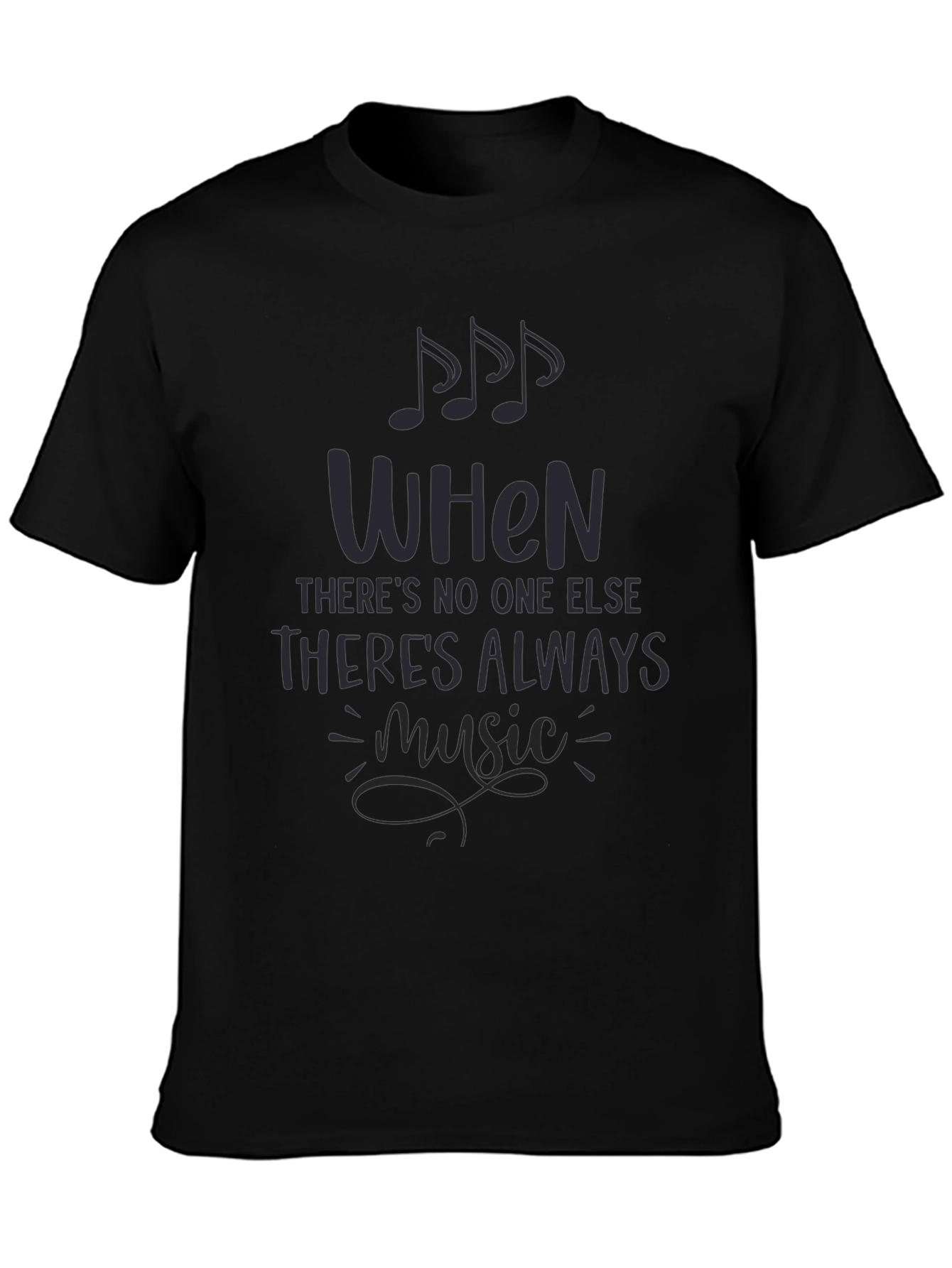 Music Always Black Tee - Comfort Fit
