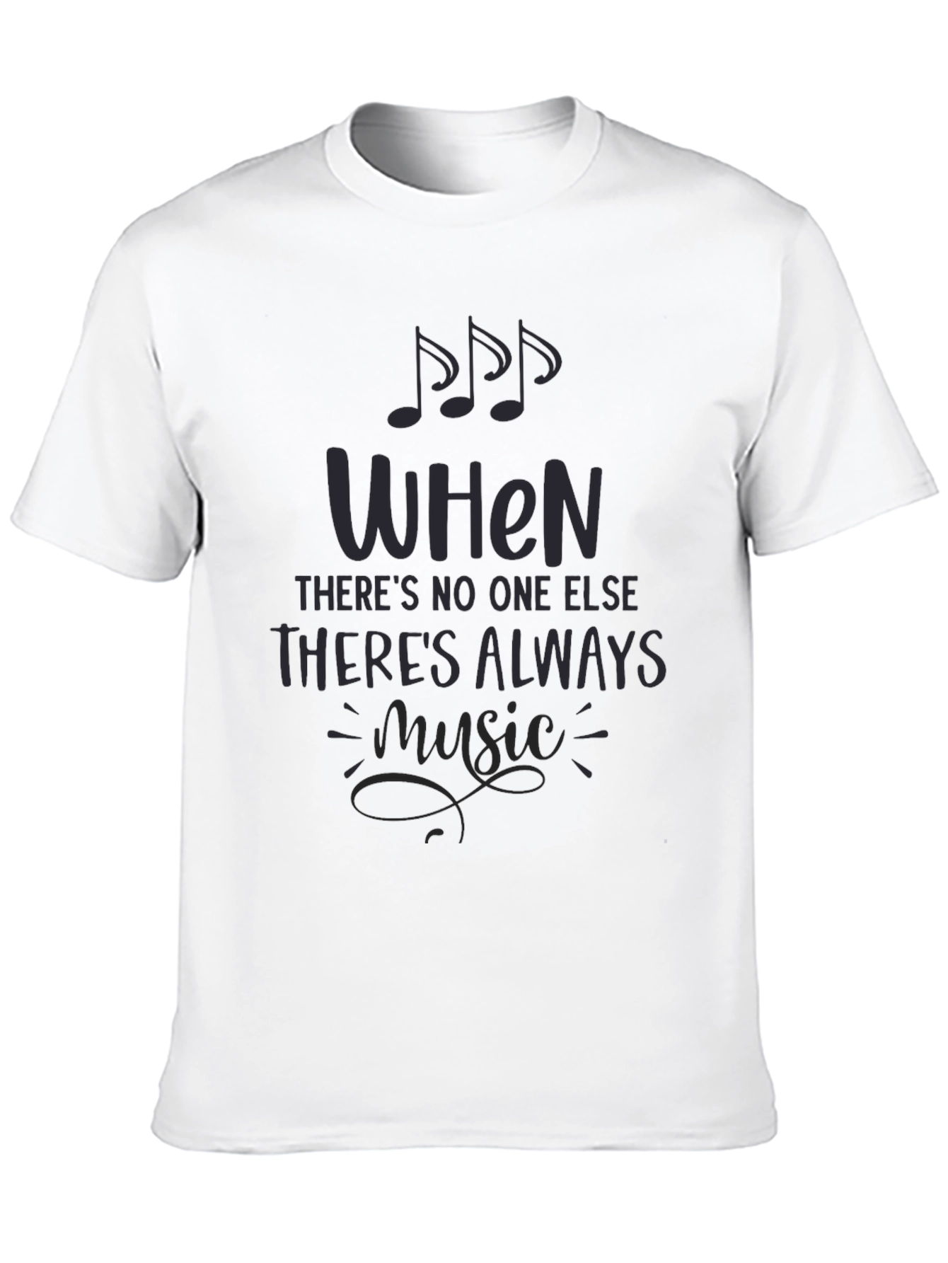 Music Always Black Tee - Comfort Fit