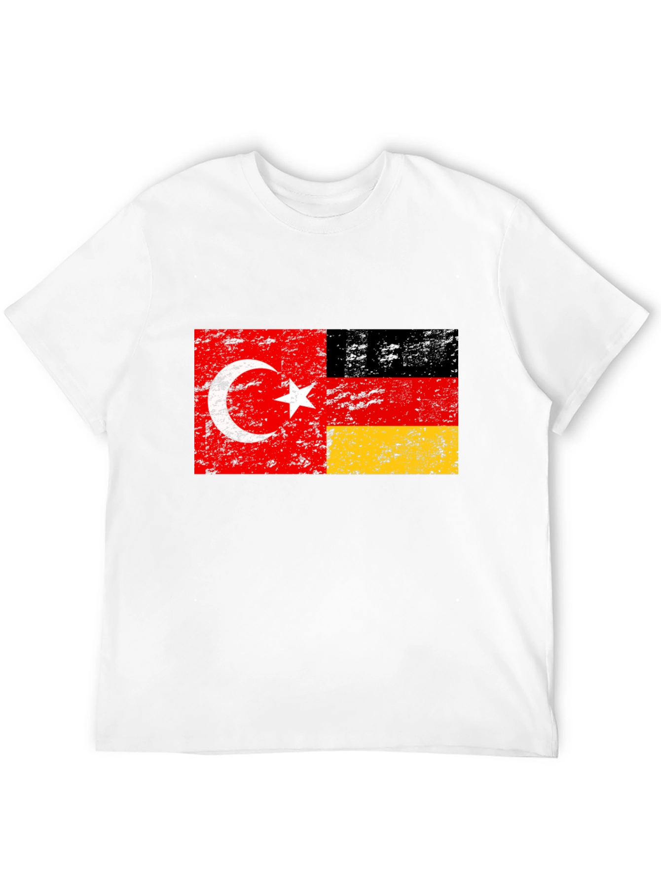Turkey Germany Flag Black Graphic Tee