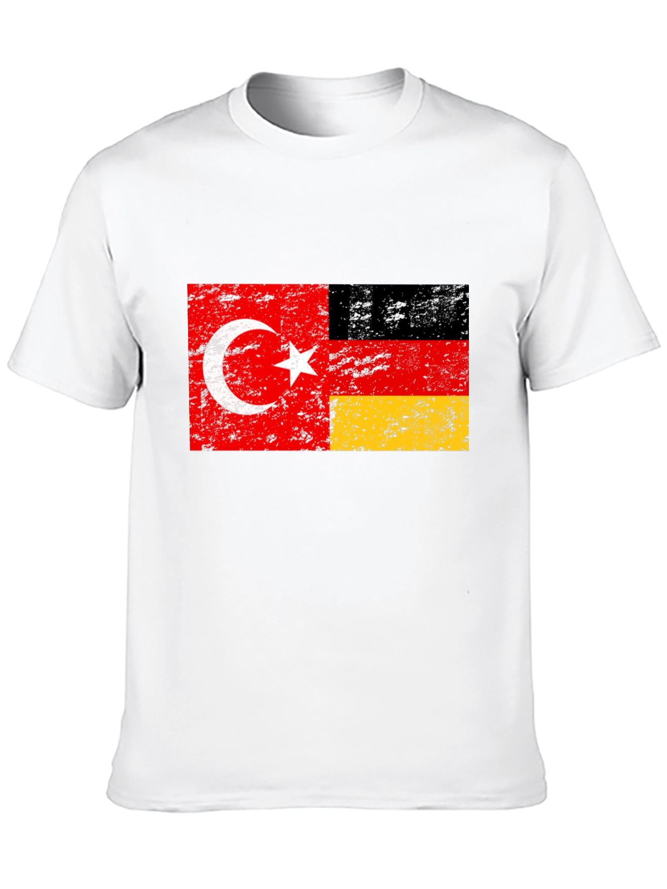 Turkey Germany Flag Black Graphic Tee