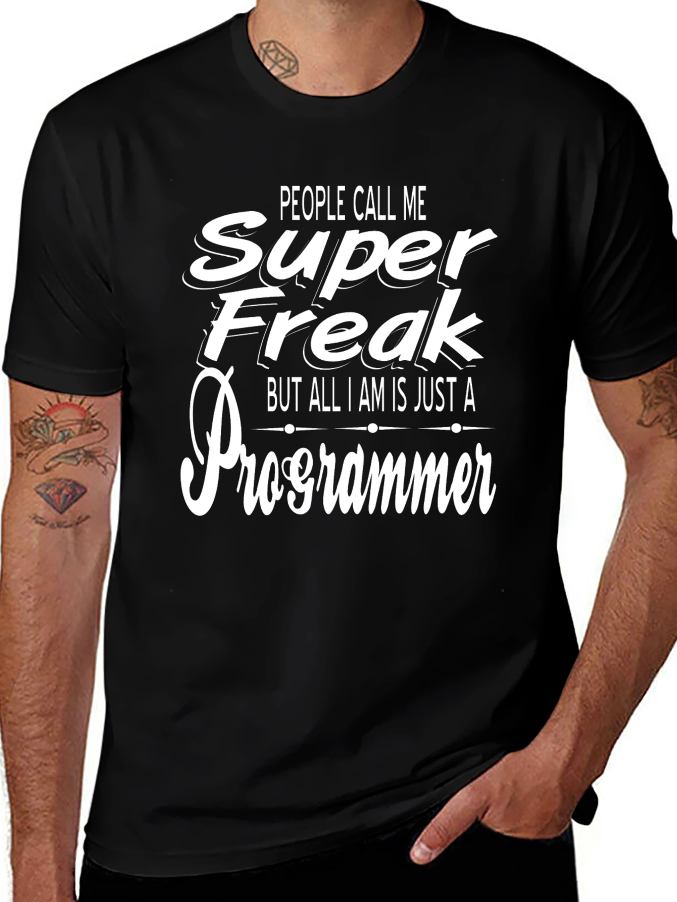 Super Freak Programmer Black T-Shirt