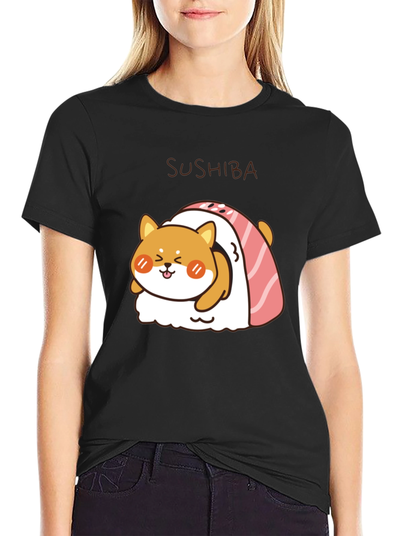 Sushi Shiba T-Shirt - Cute Dog Design!