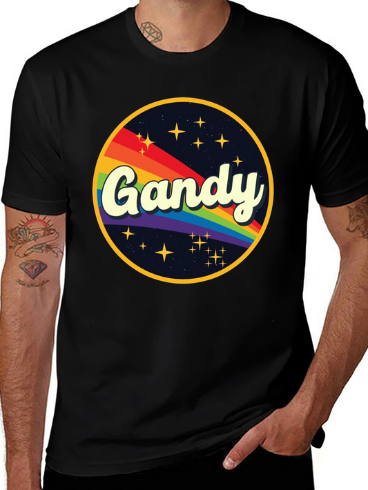 Retro Gandy Rainbow Graphic T-Shirt
