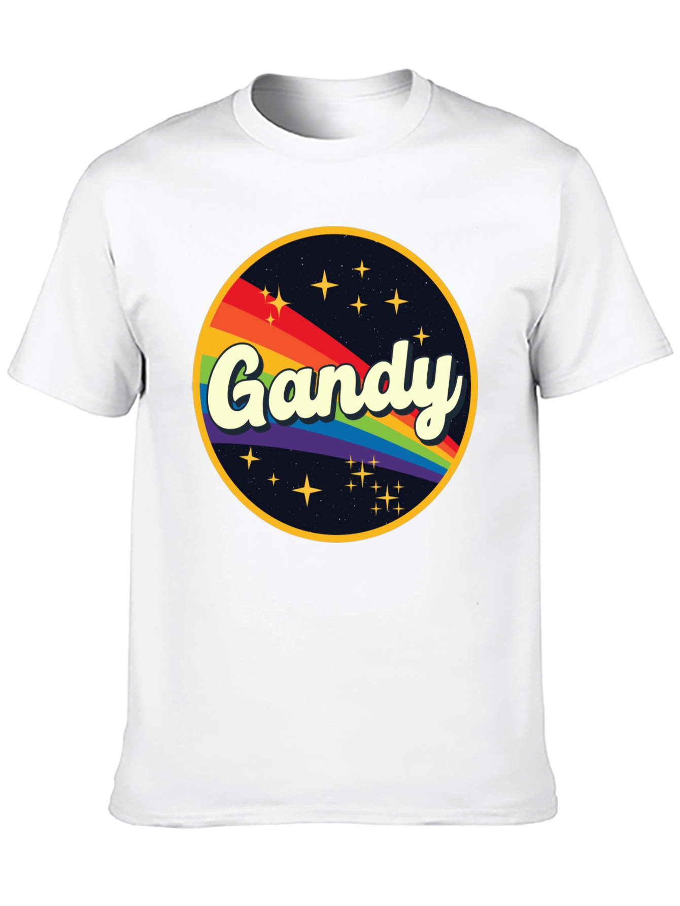 Retro Gandy Rainbow Graphic T-Shirt