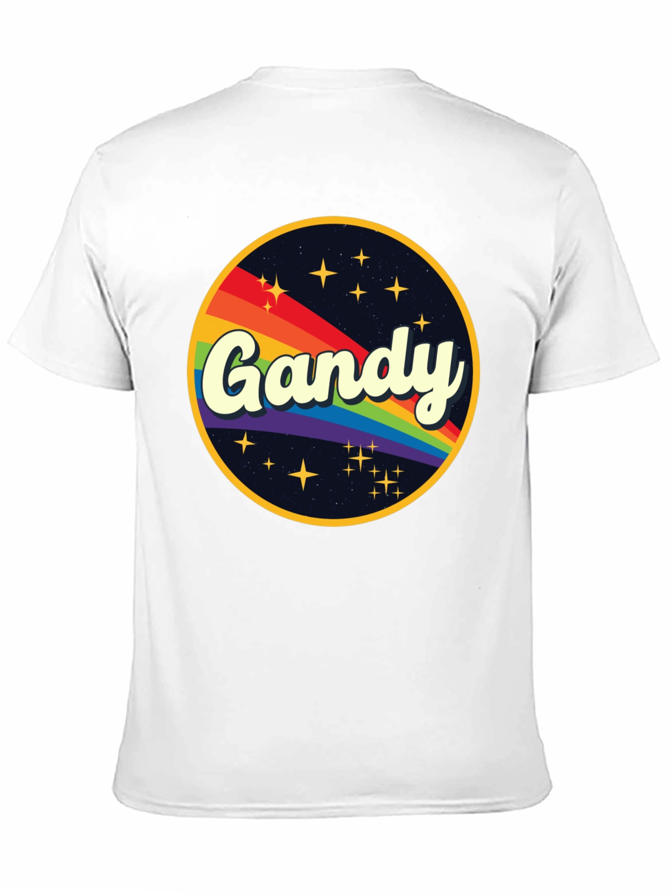 Retro Gandy Rainbow Graphic T-Shirt