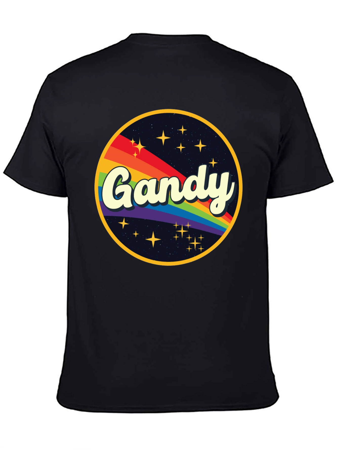 Retro Gandy Rainbow Graphic T-Shirt