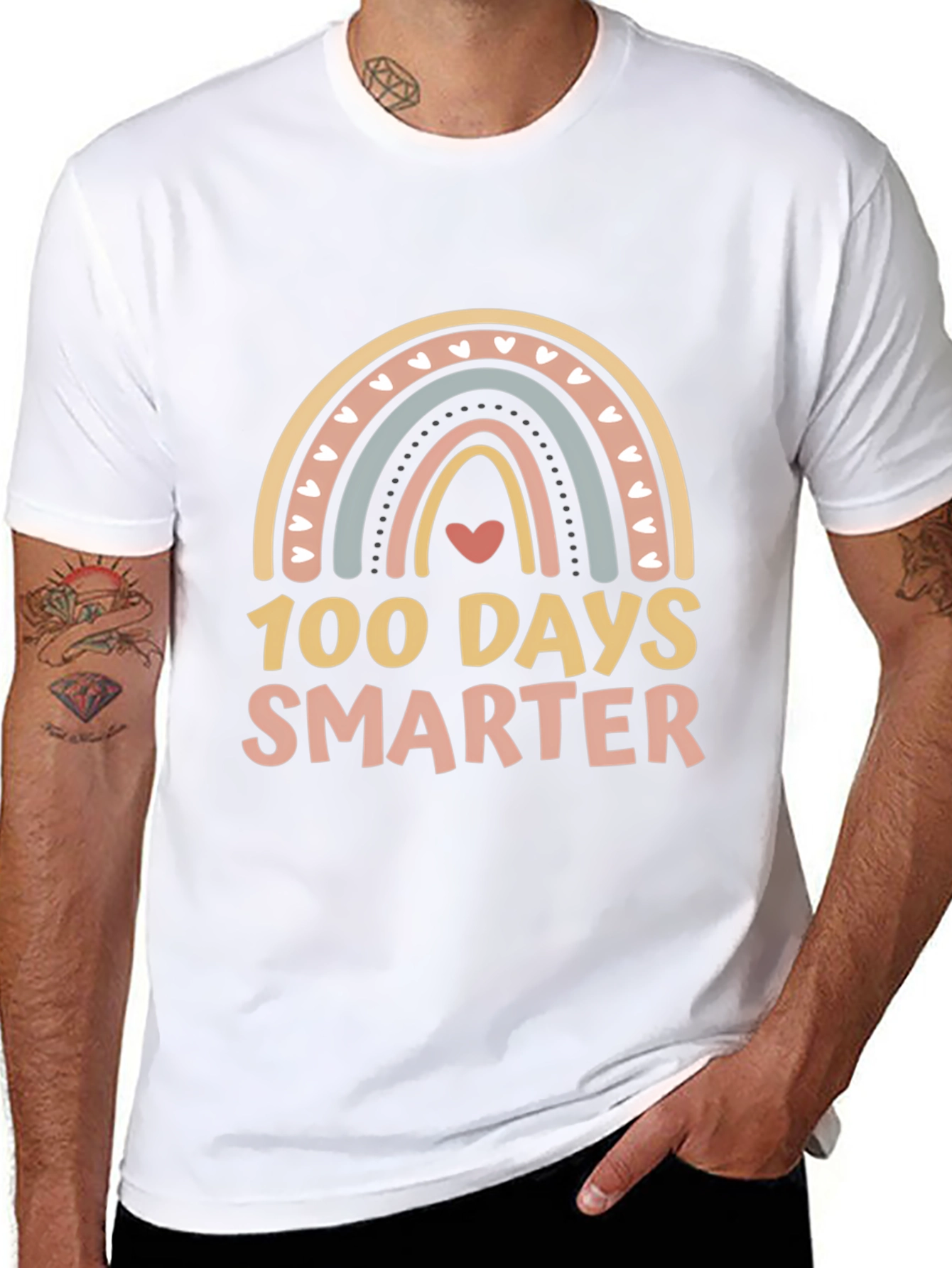 100 Days Smarter Rainbow T-Shirt