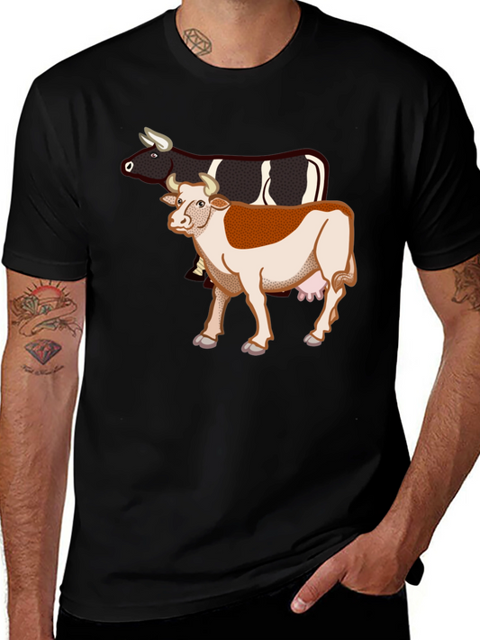 Cow Graphic Black T-Shirt