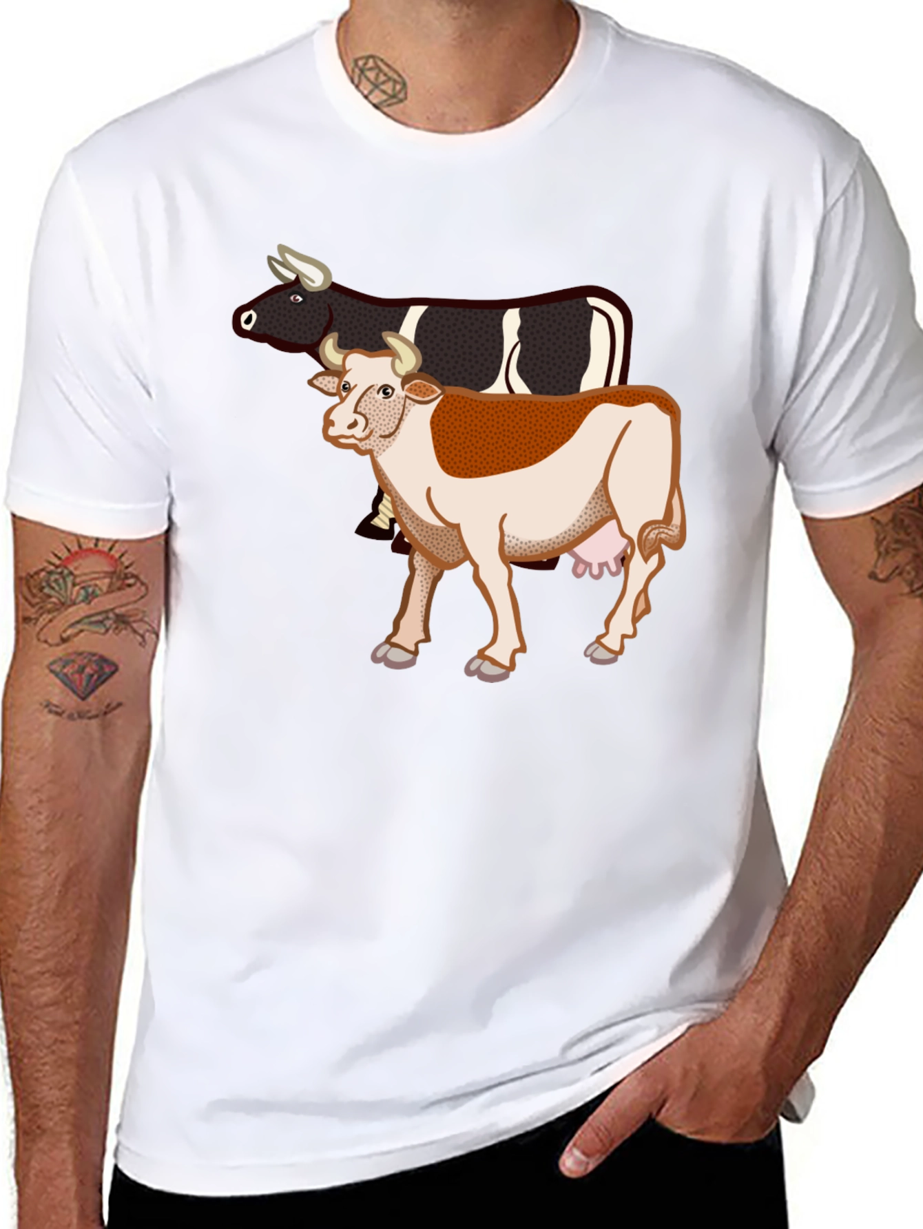 Cow Graphic Black T-Shirt