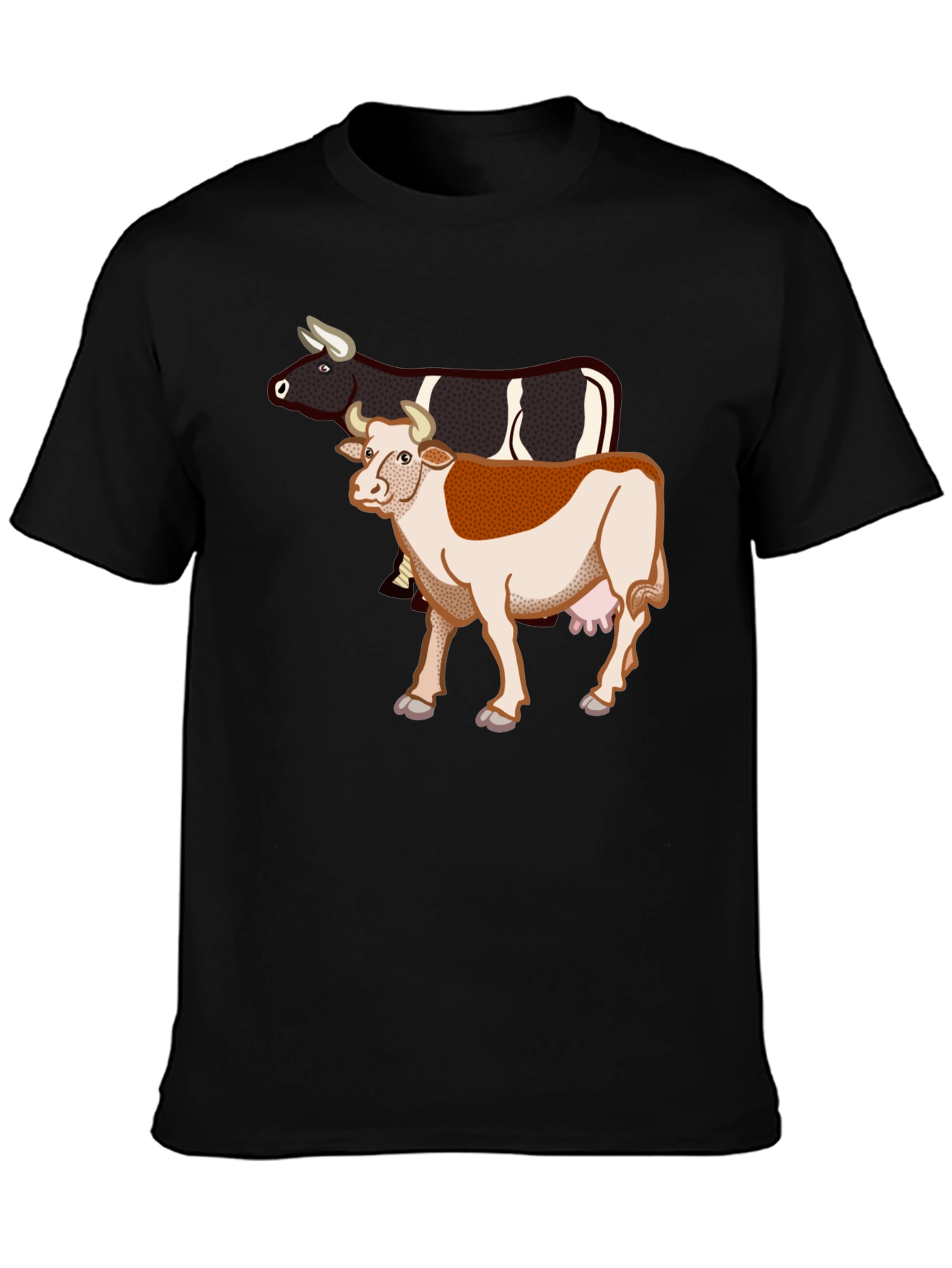 Cow Graphic Black T-Shirt