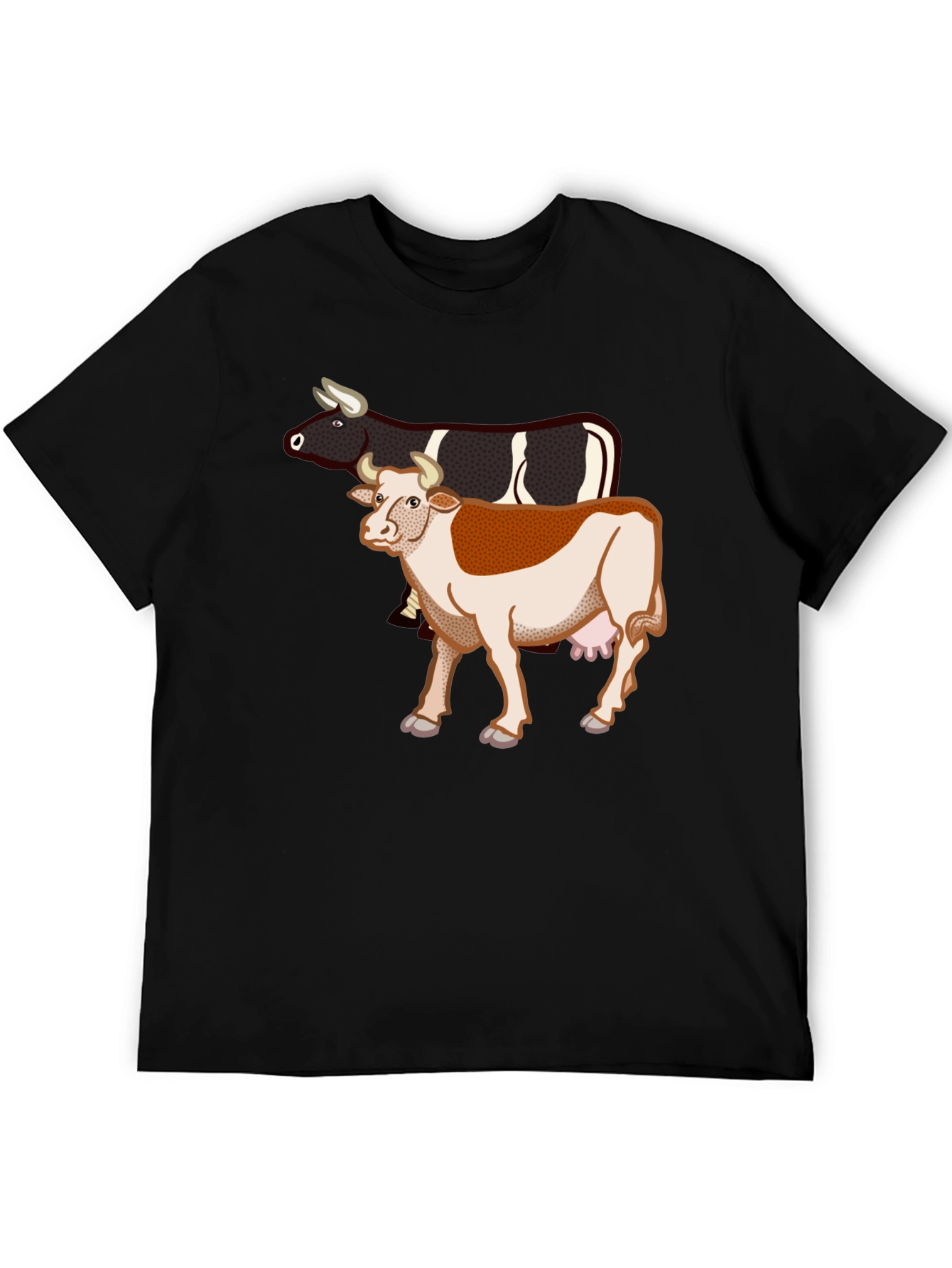 Cow Graphic Black T-Shirt