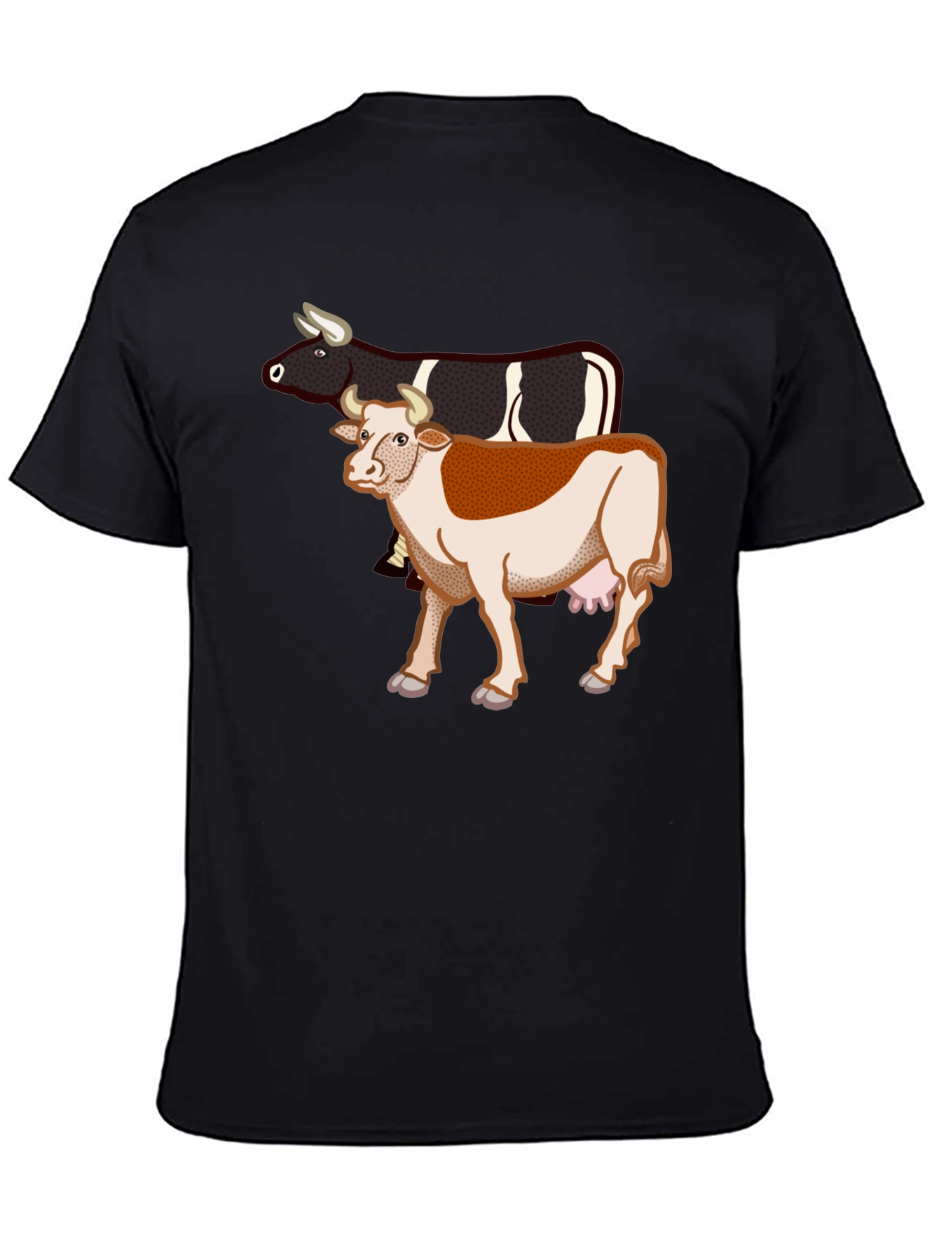 Cow Graphic Black T-Shirt