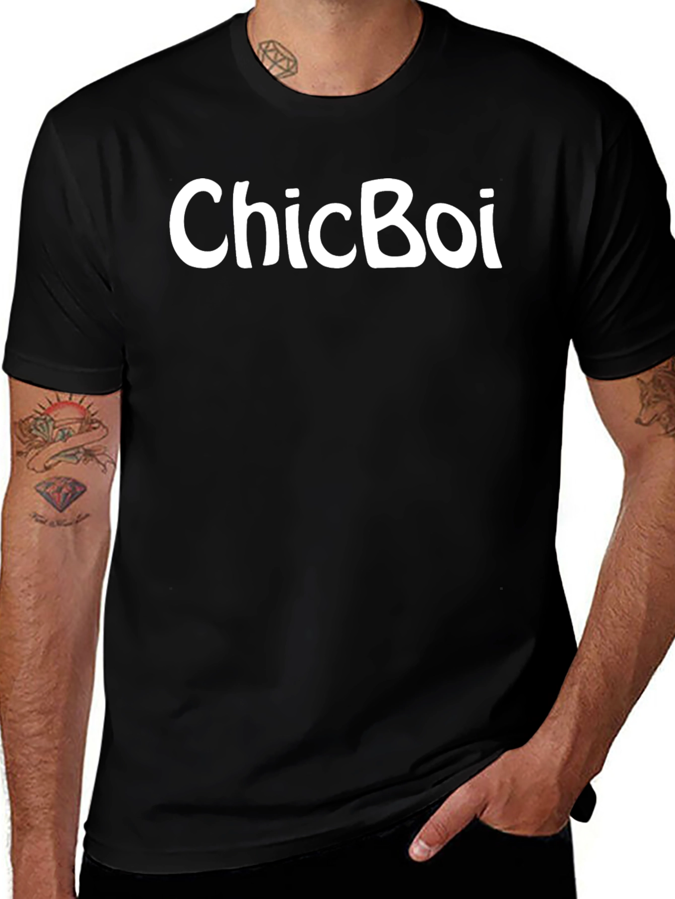 ChicBoi Black T-Shirt - Stylish Casual Wear