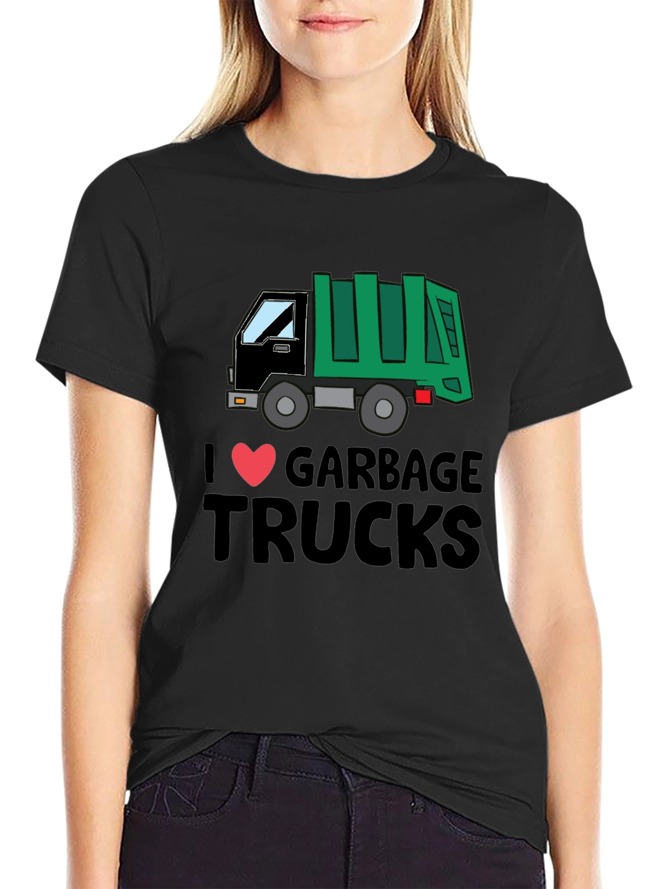 I Love Garbage Trucks T-Shirt - Fun Graphic Tee