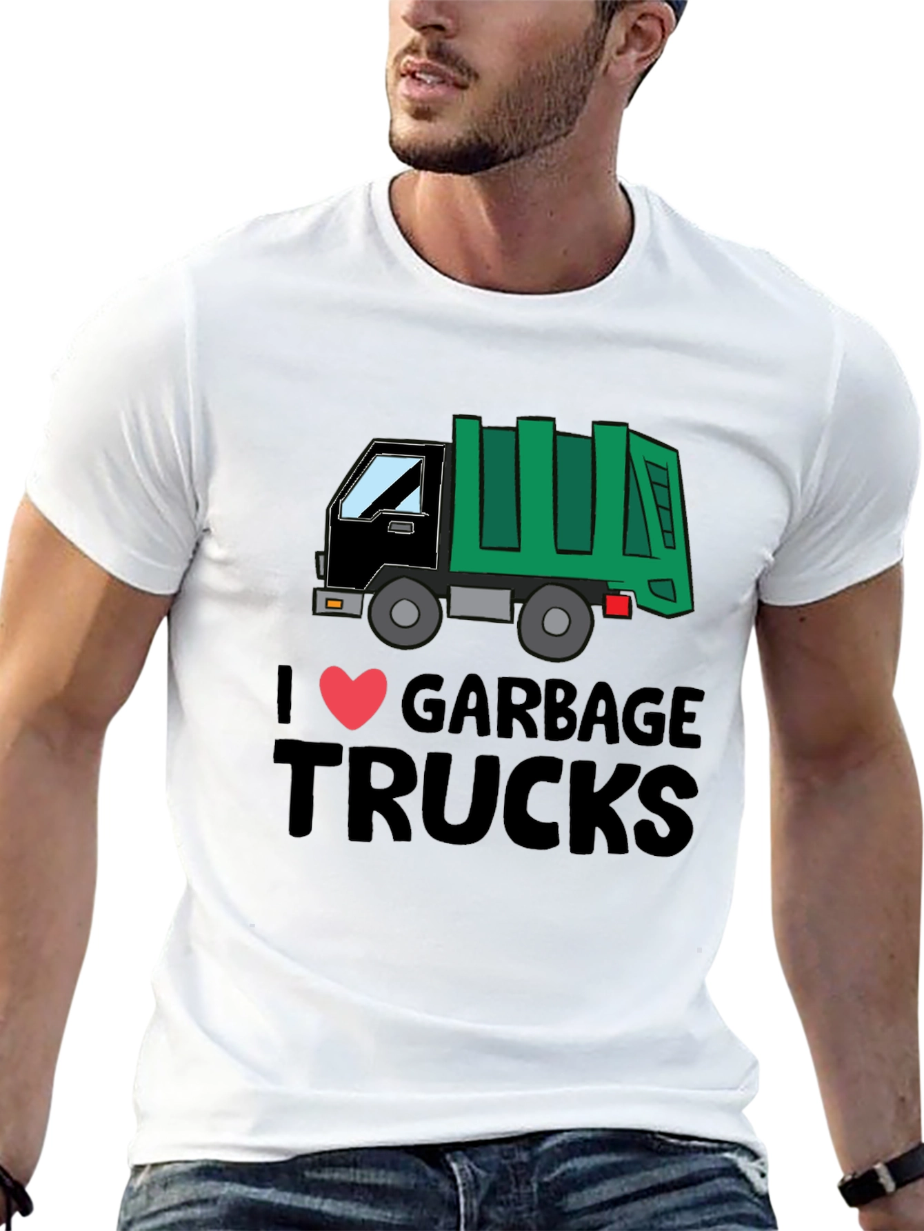 I Love Garbage Trucks T-Shirt - Fun Graphic Tee