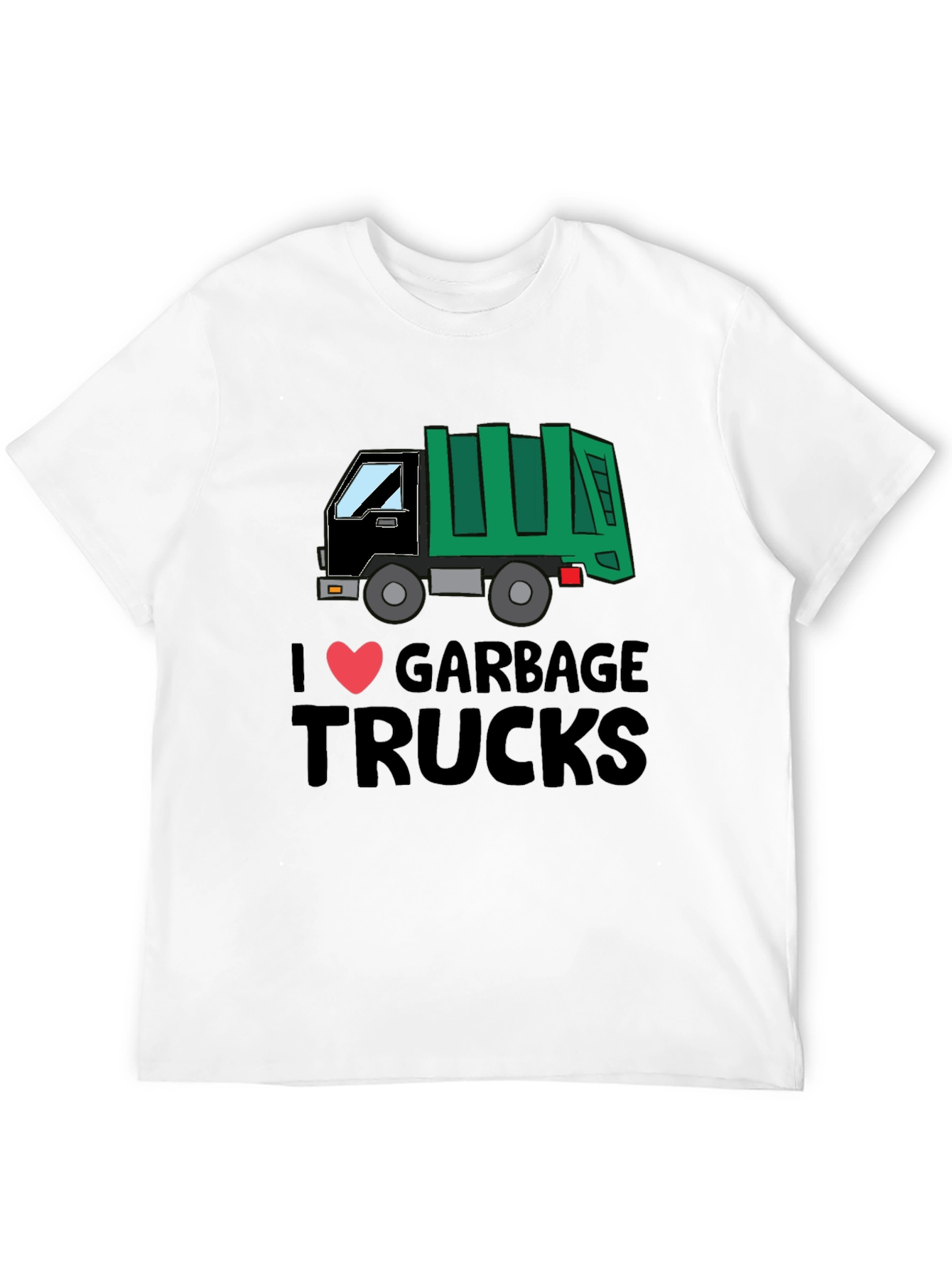 I Love Garbage Trucks T-Shirt - Fun Graphic Tee