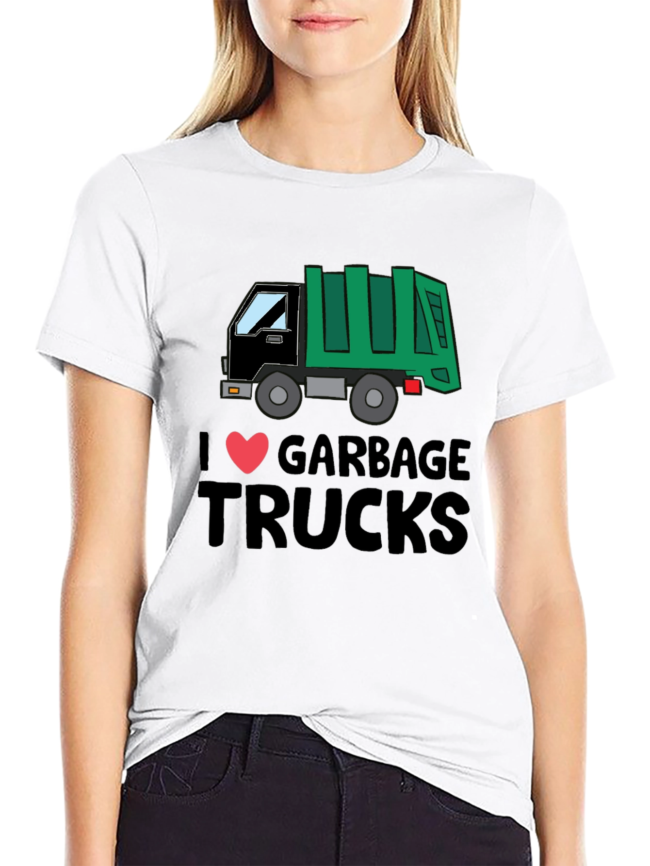 I Love Garbage Trucks T-Shirt - Fun Graphic Tee