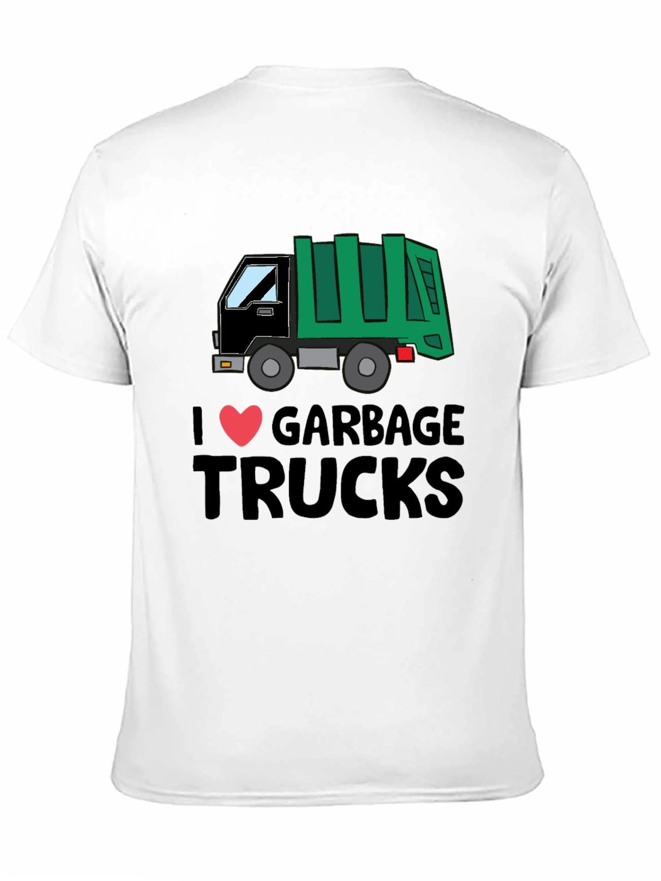 I Love Garbage Trucks T-Shirt - Fun Graphic Tee