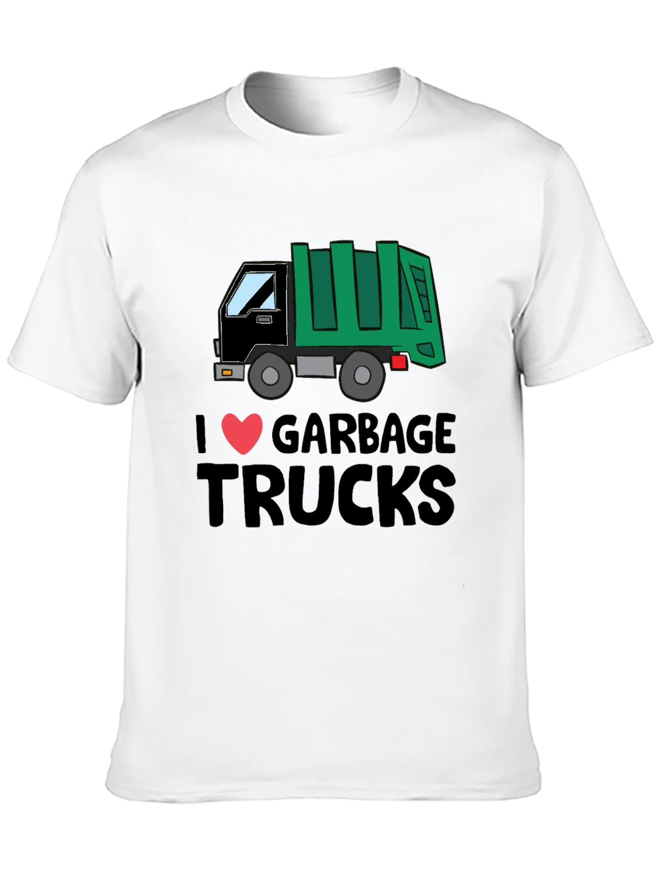 I Love Garbage Trucks T-Shirt - Fun Graphic Tee