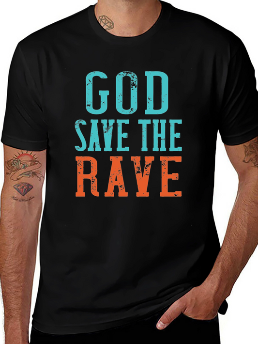 God Save The Rave Graphic Tee - Black