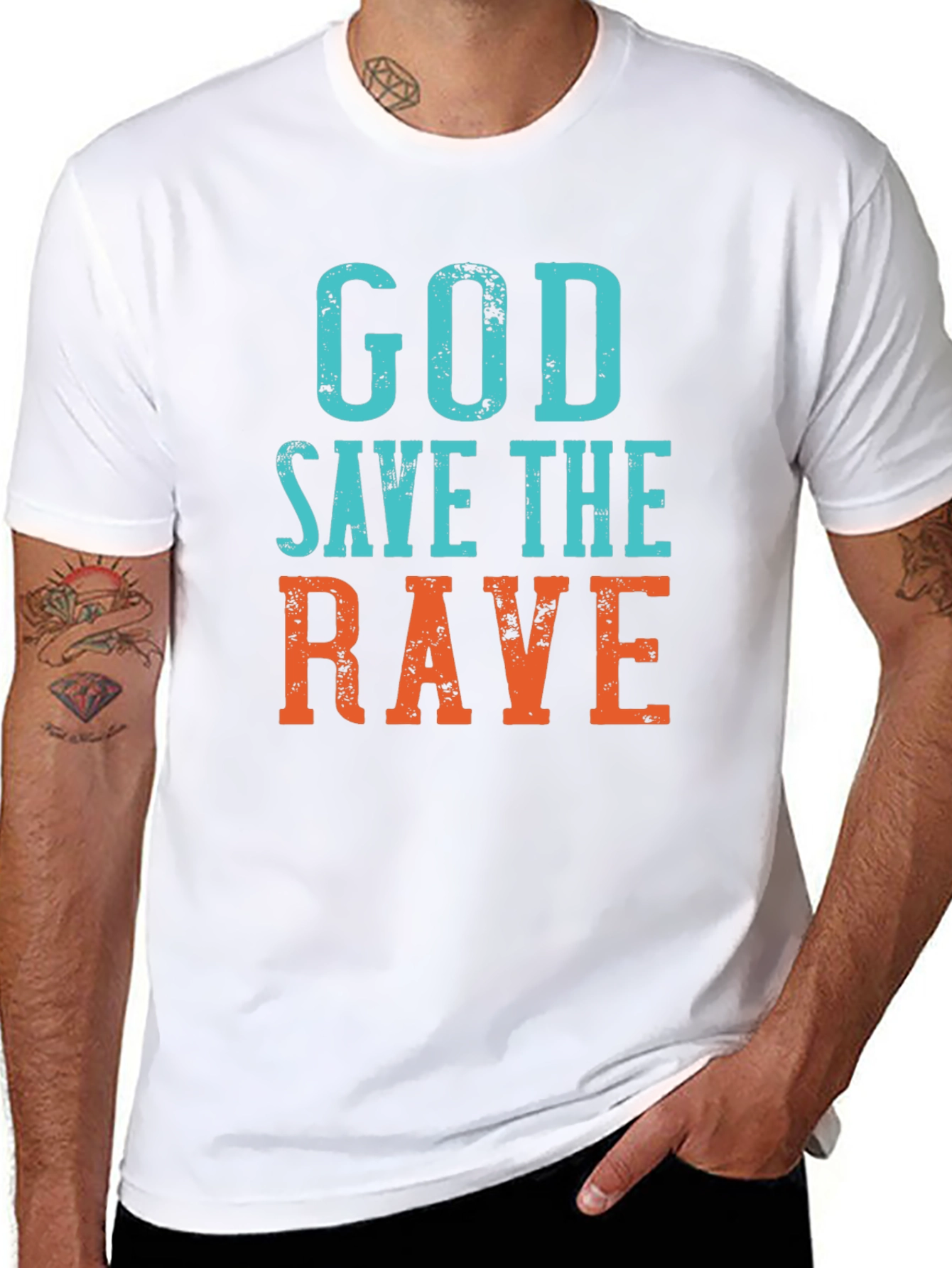 God Save The Rave Graphic Tee - Black