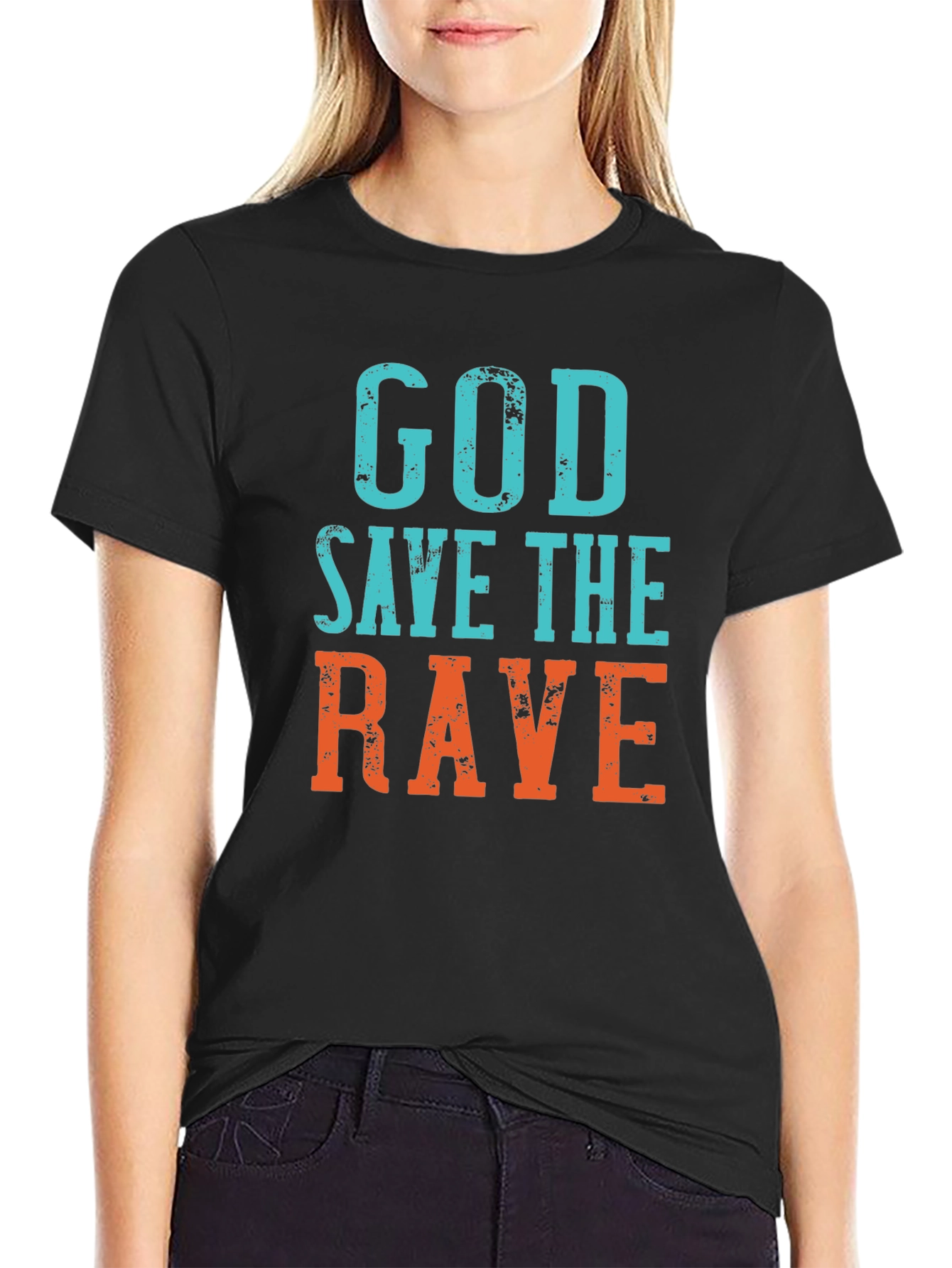 God Save The Rave Graphic Tee - Black
